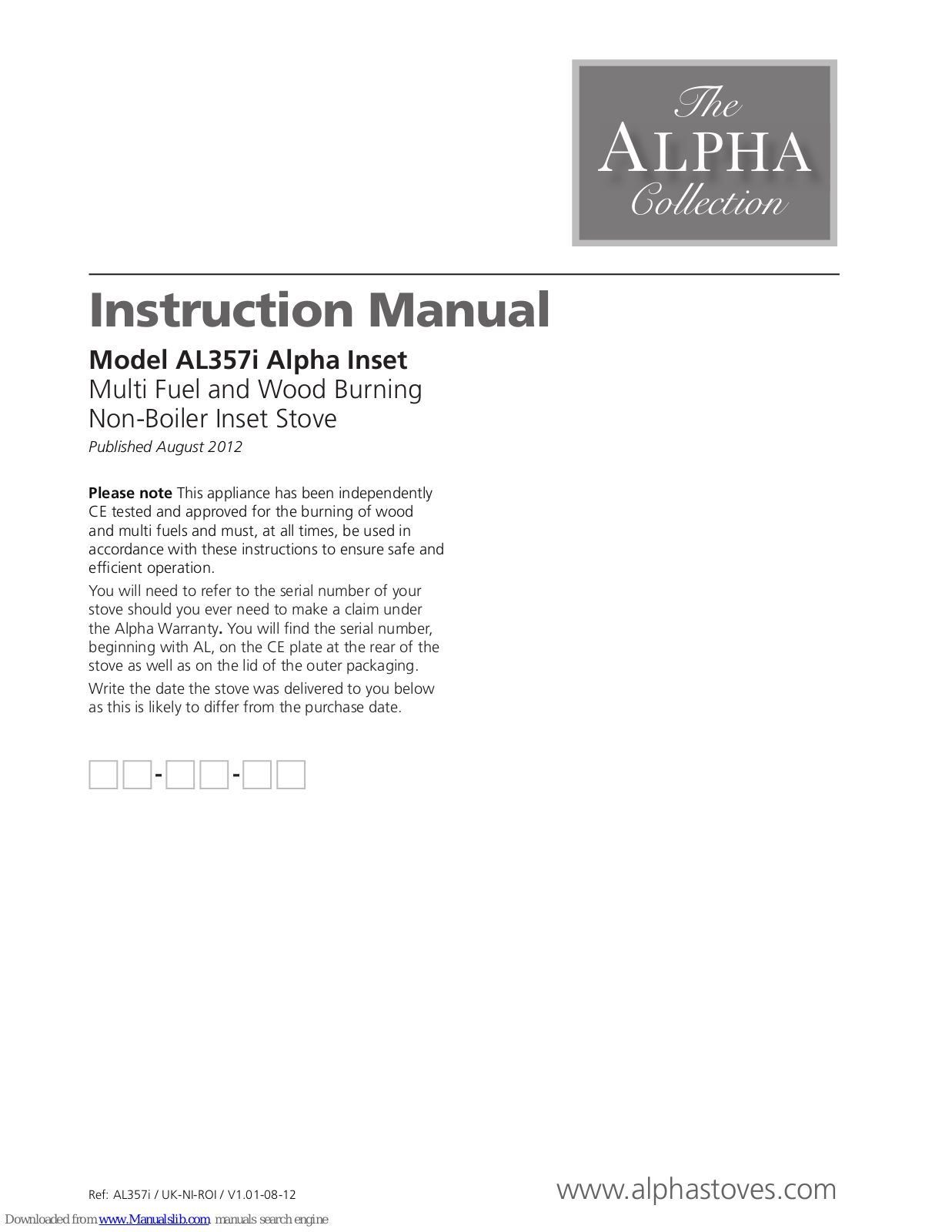 Hi-Flame AL357i Alpha Instruction Manual