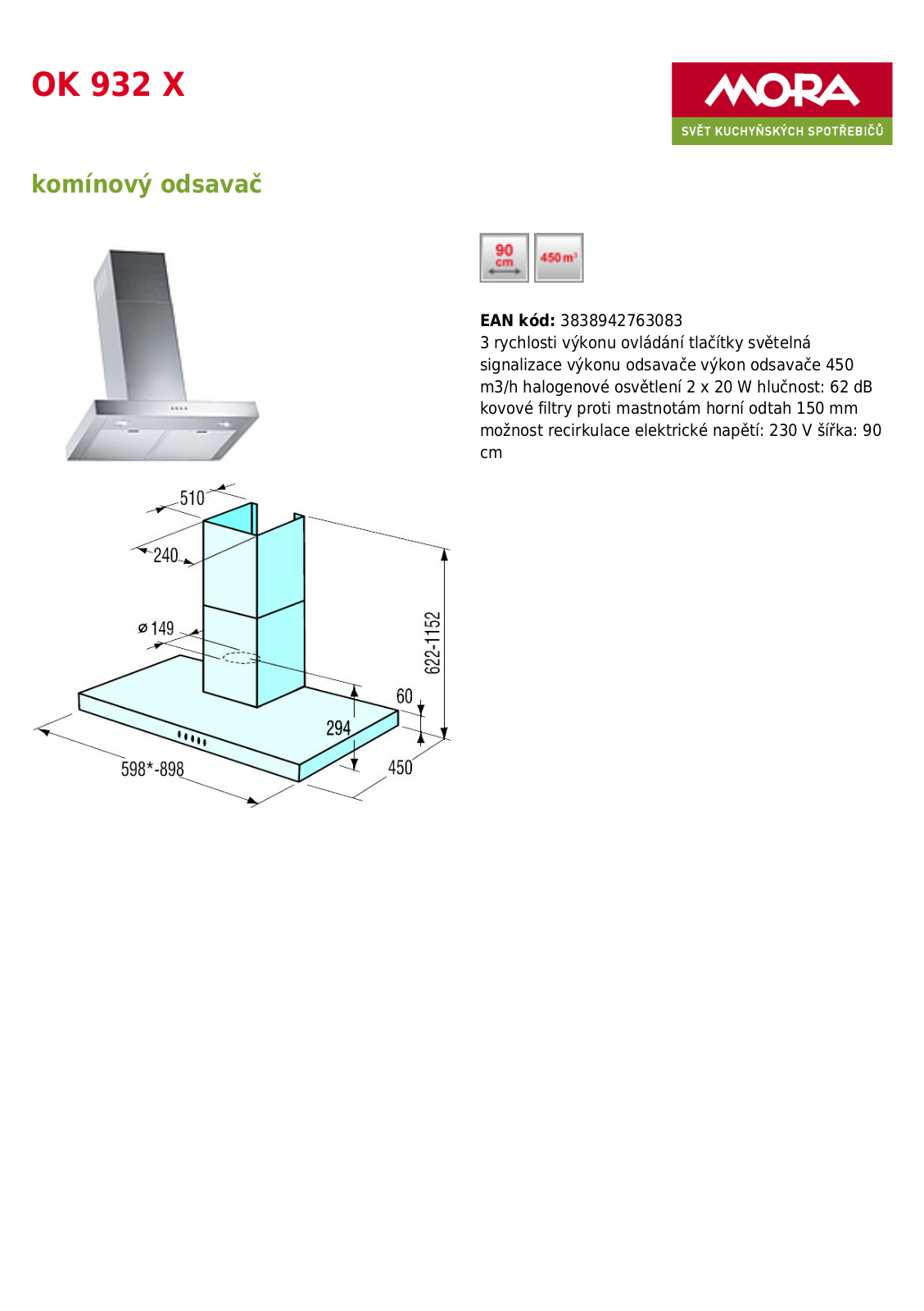 Mora OK 932 X User Manual