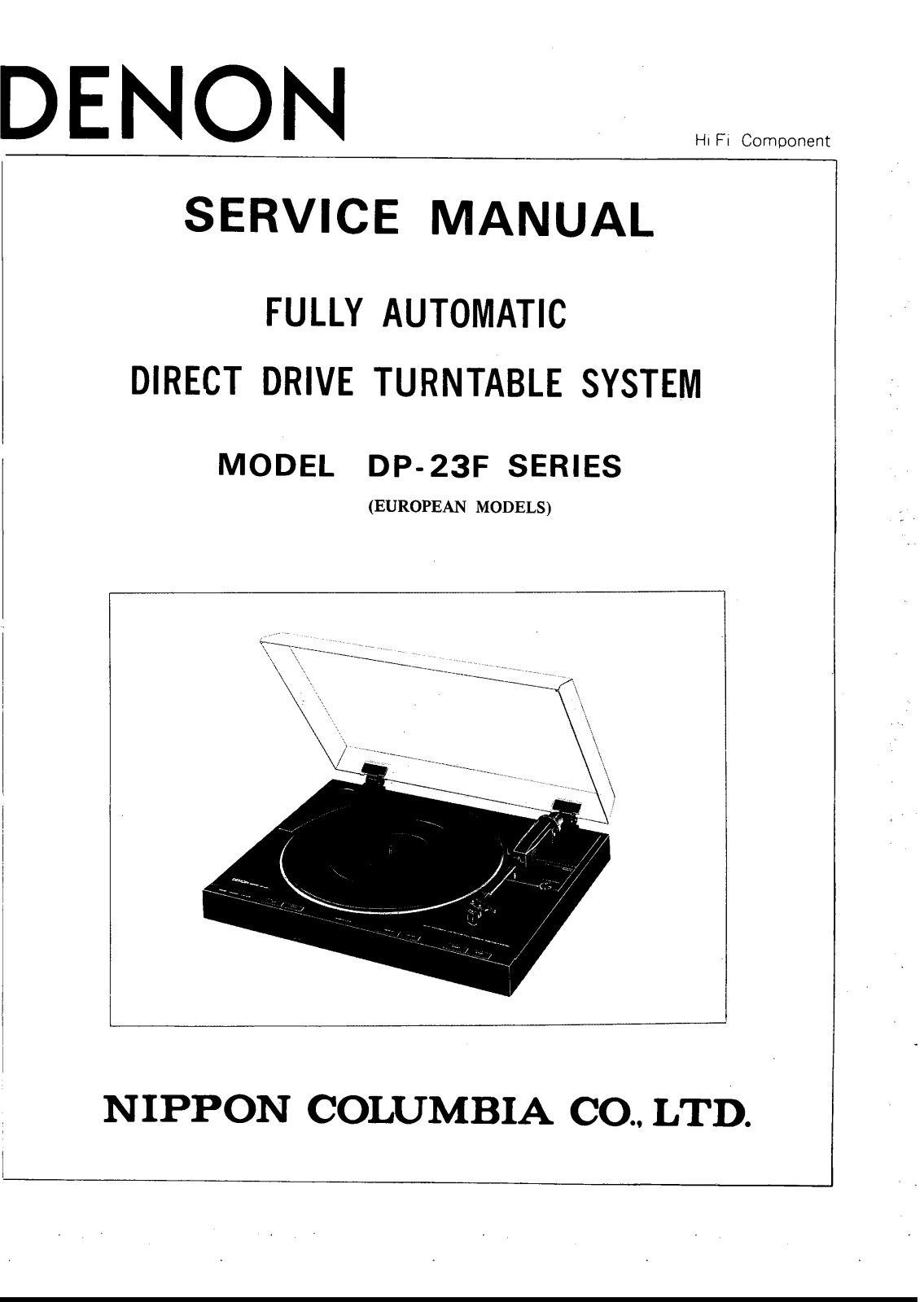 Denon DP-23F Service manual