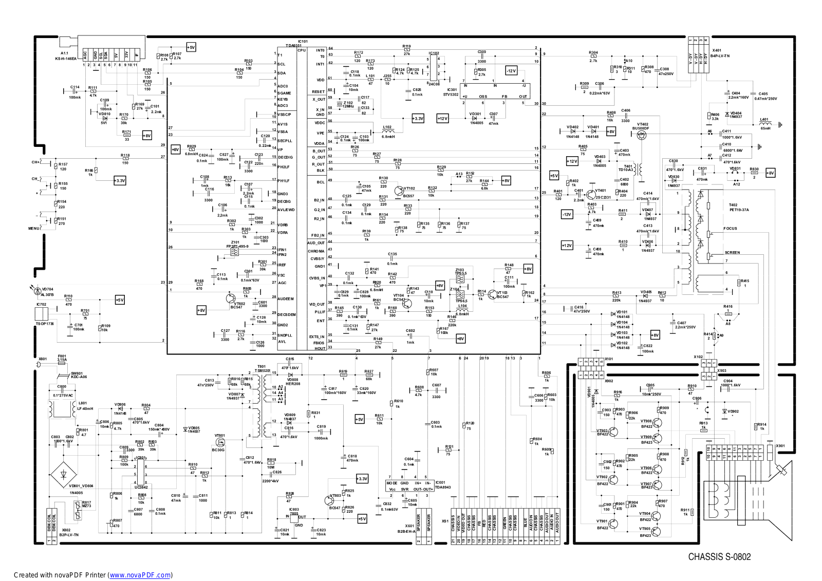 BEKO S0802 Schematic