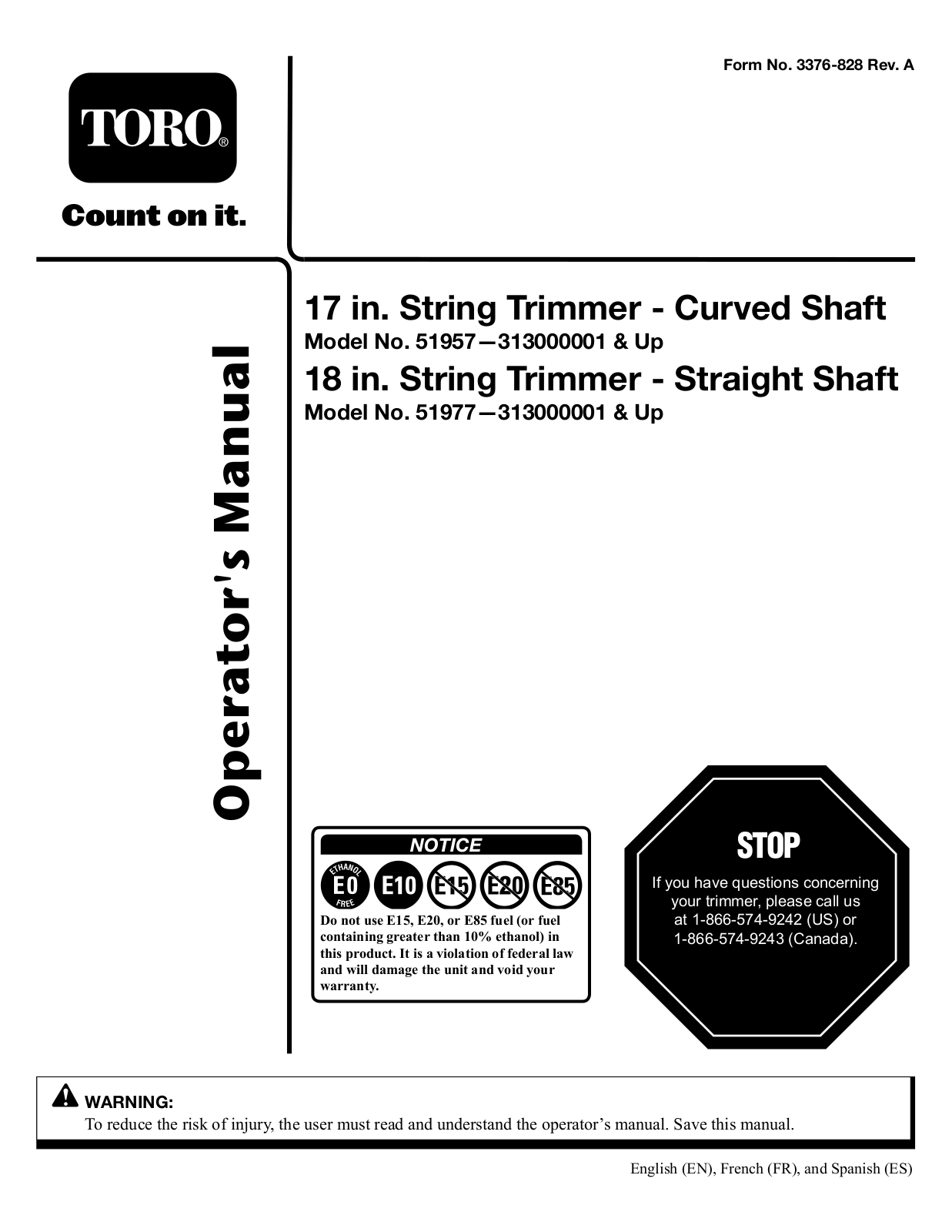 Toro 51957, 51977 Operator's Manual