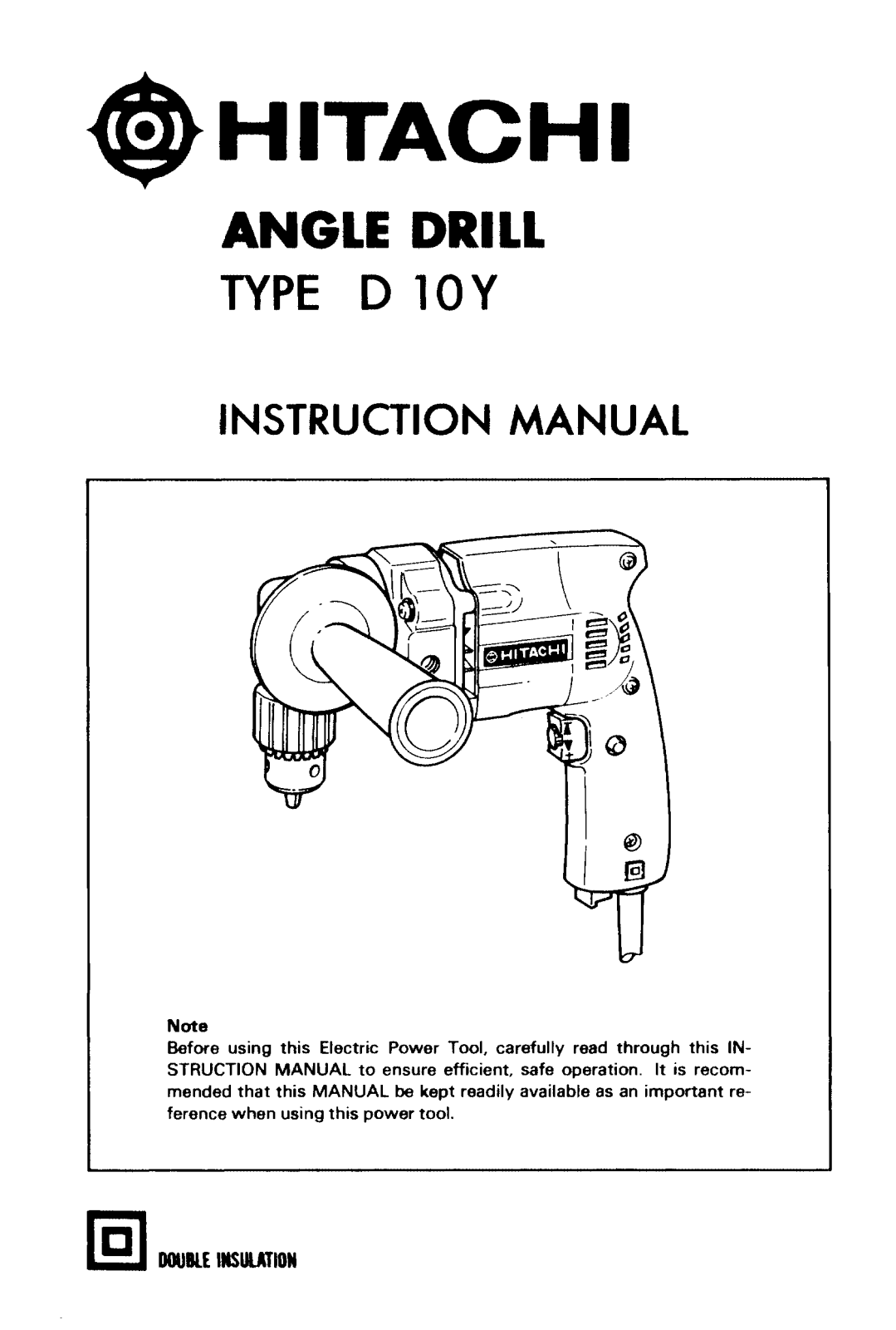 Hitachi D10Y User Manual