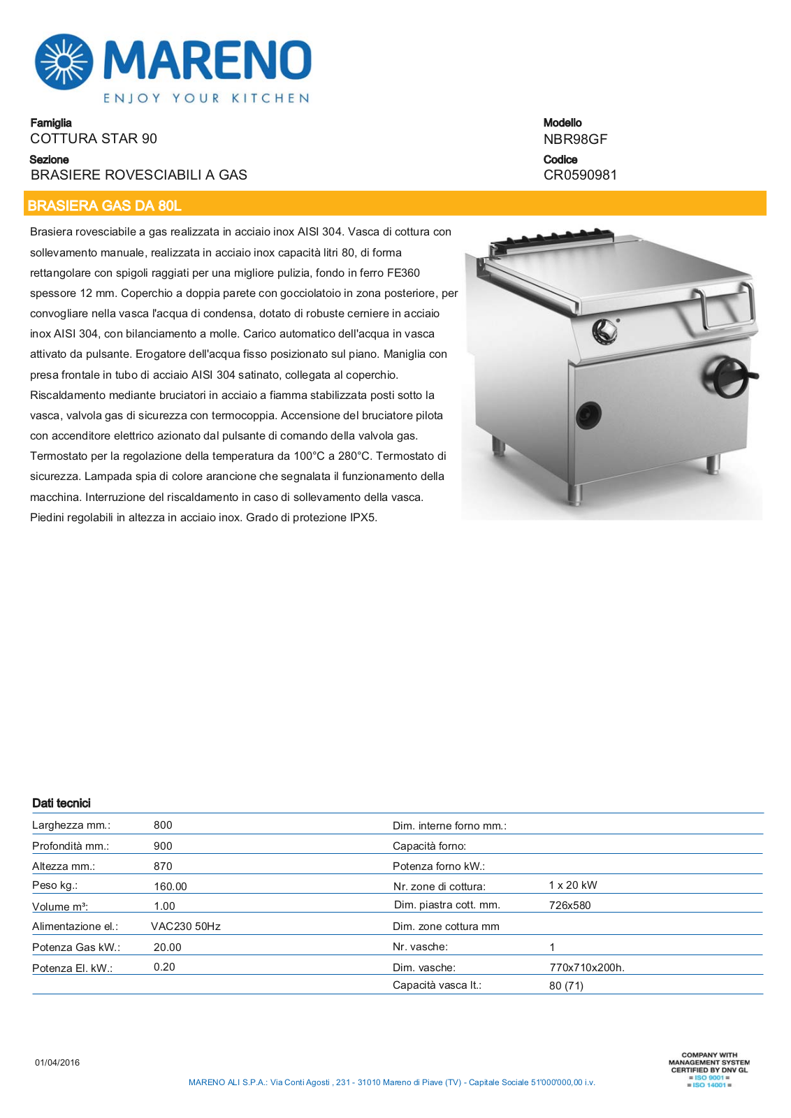MARENO NBR98GF Datasheet - ManualMachine.com