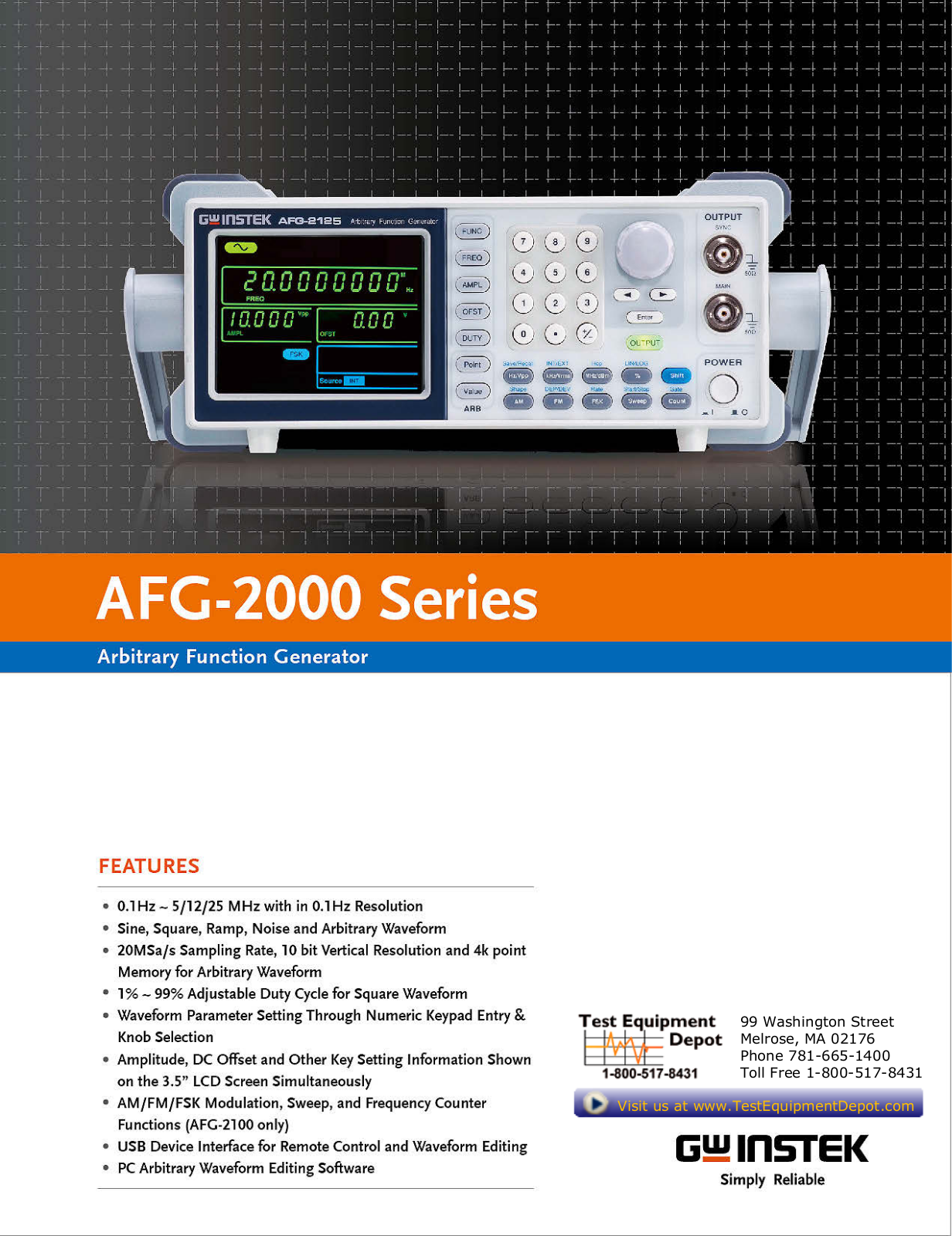 Instek Instek AFG-2012 Brochure - ManualMachine.com