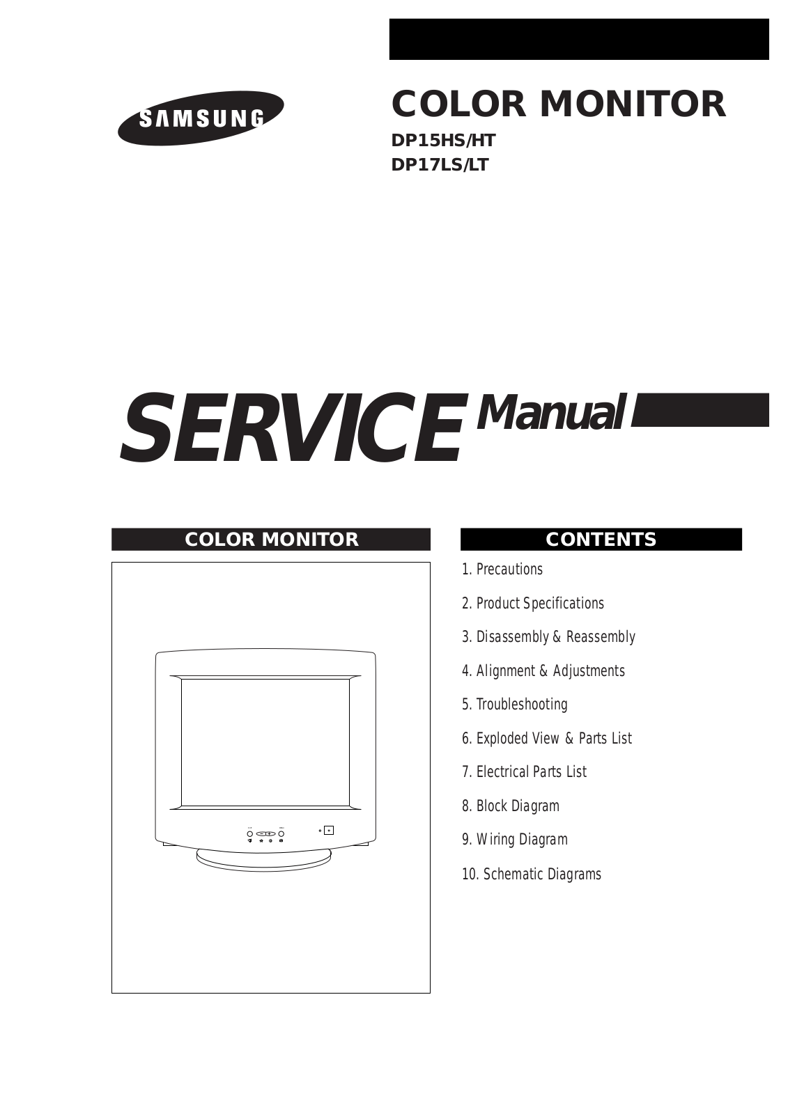 Samsung DP15HS, DP17, DP17LS Service Manual