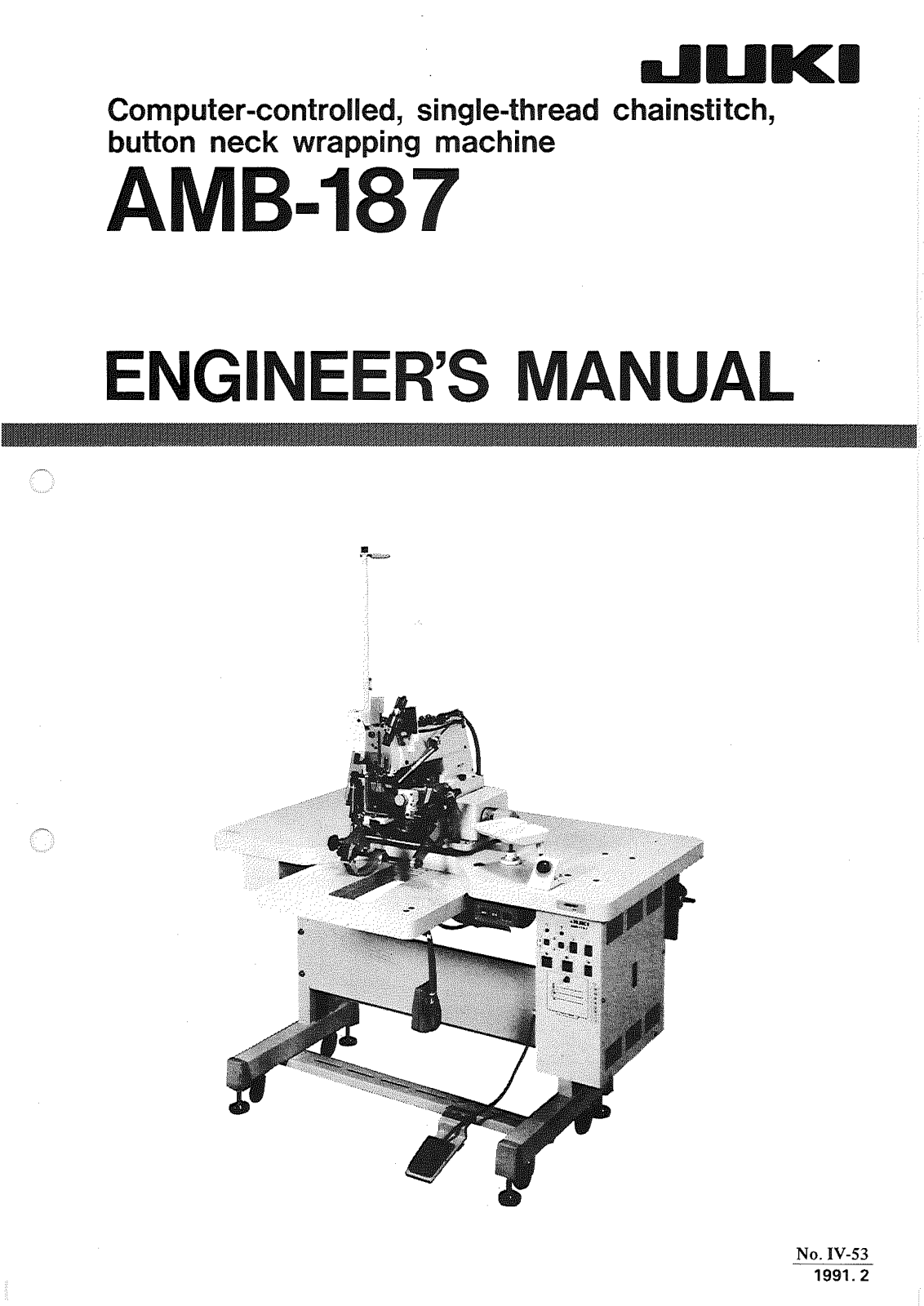 Juki AMB-187 User Manual