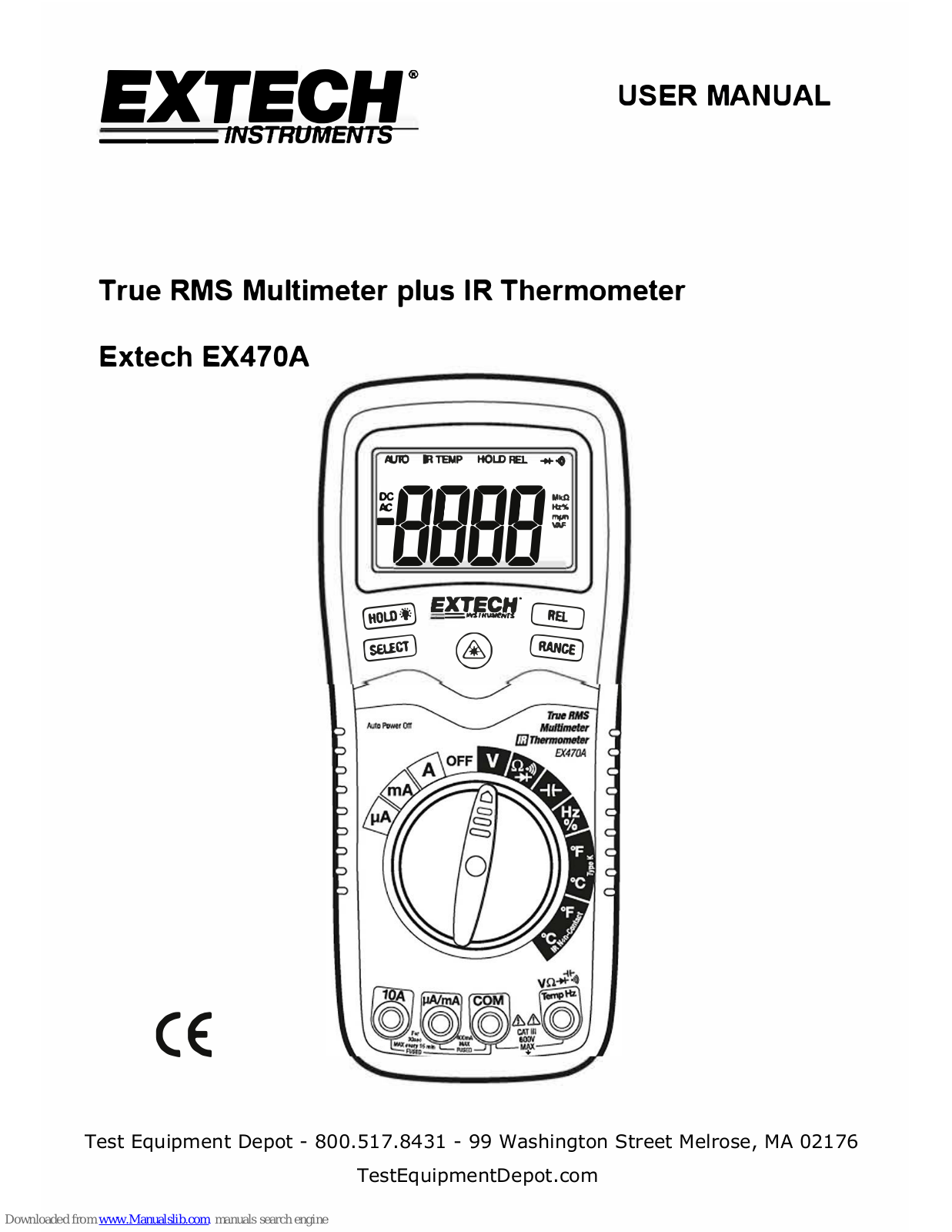 Extech Instruments EX470A User Manual