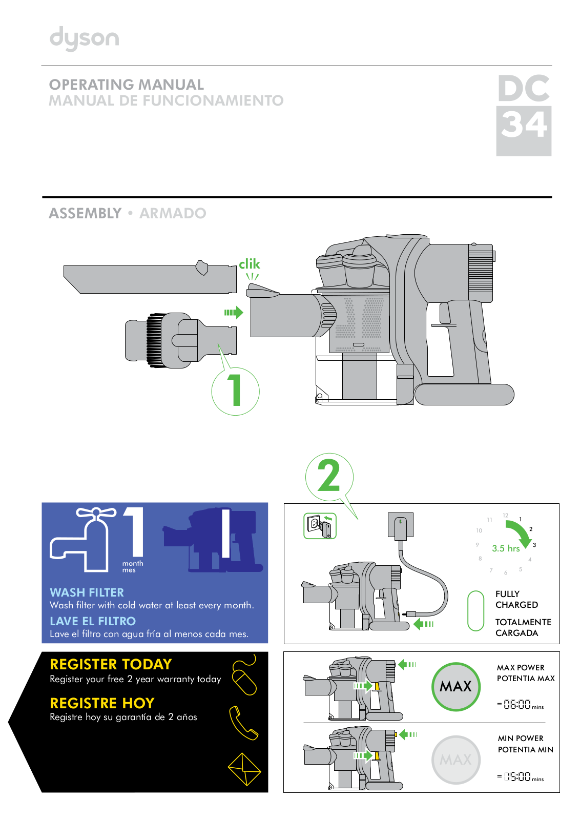 Dyson DC34 Operating Manual