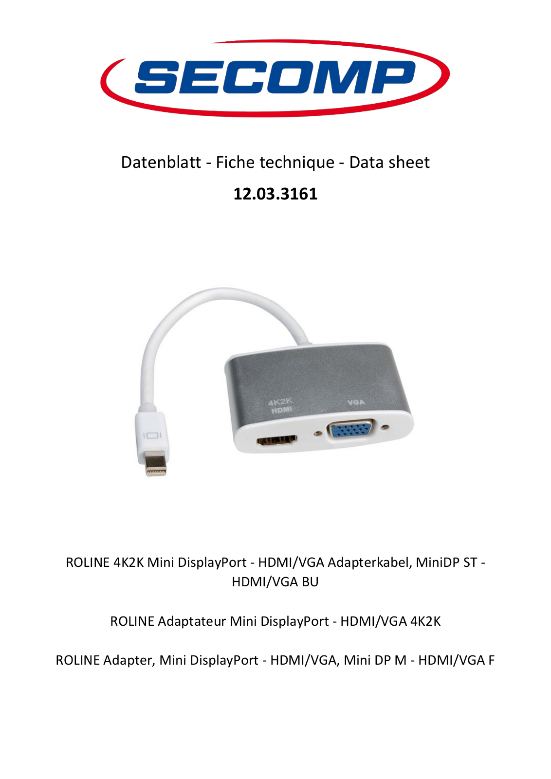 ROLINE 12033161 Datasheet - ManualMachine.com