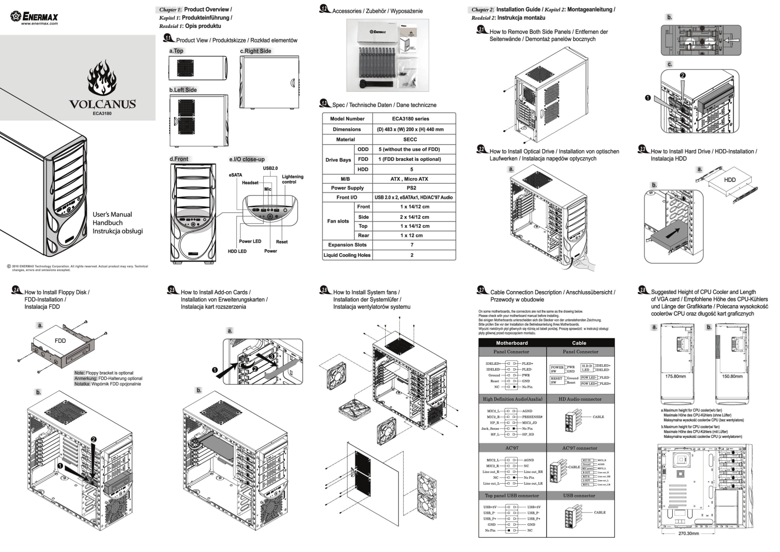 Enermax ECA3180 DATASHEET