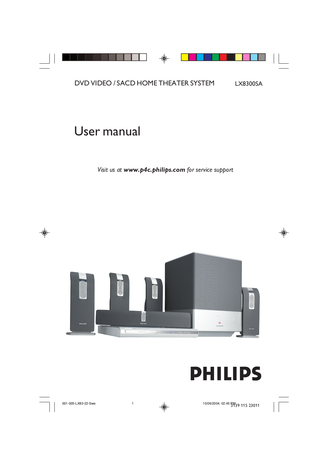 Philips LX8300SA/05, LX8300SA/01 User Manual