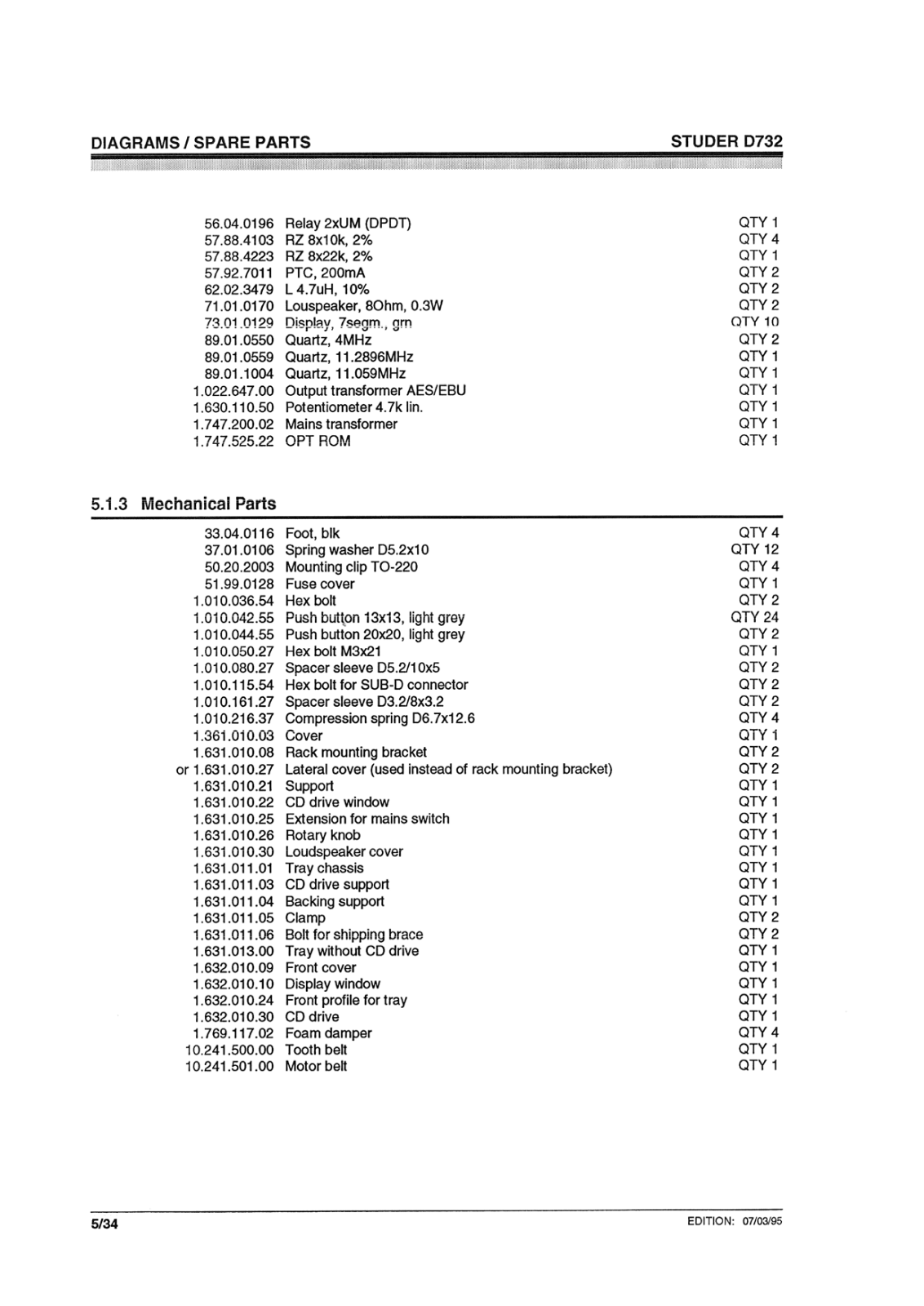 Studer D-732 Service Manual