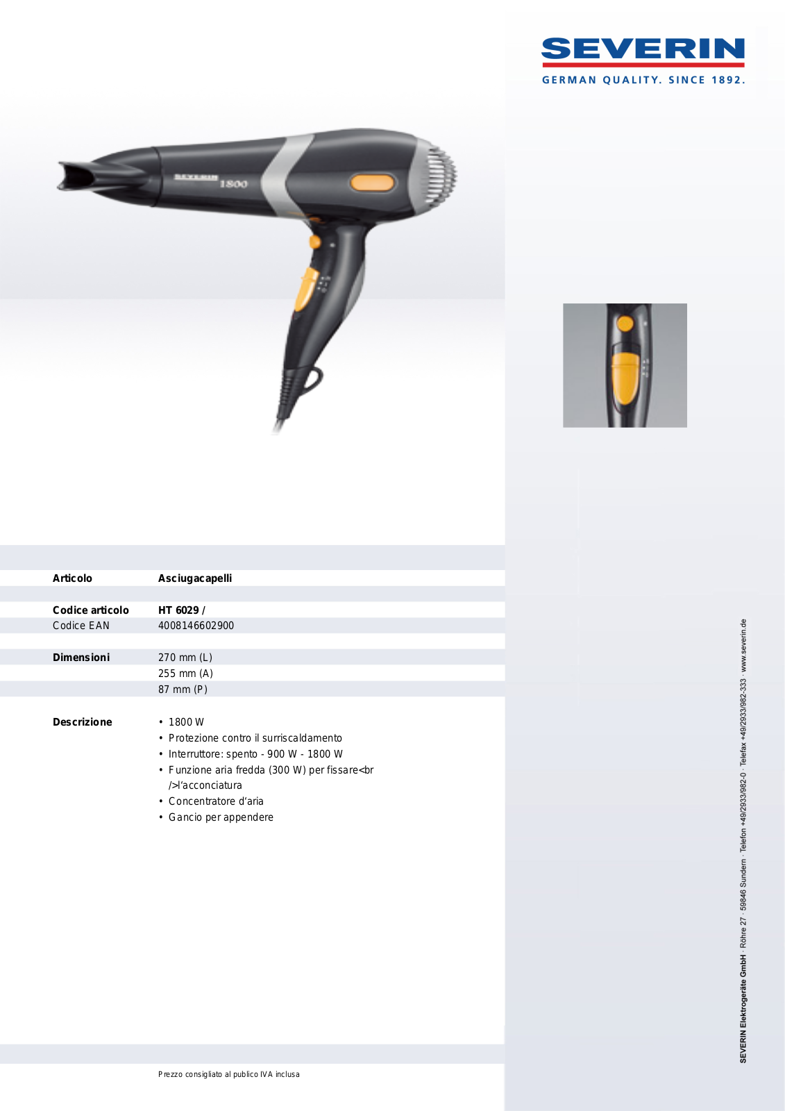 Severin HT 6029 User Manual