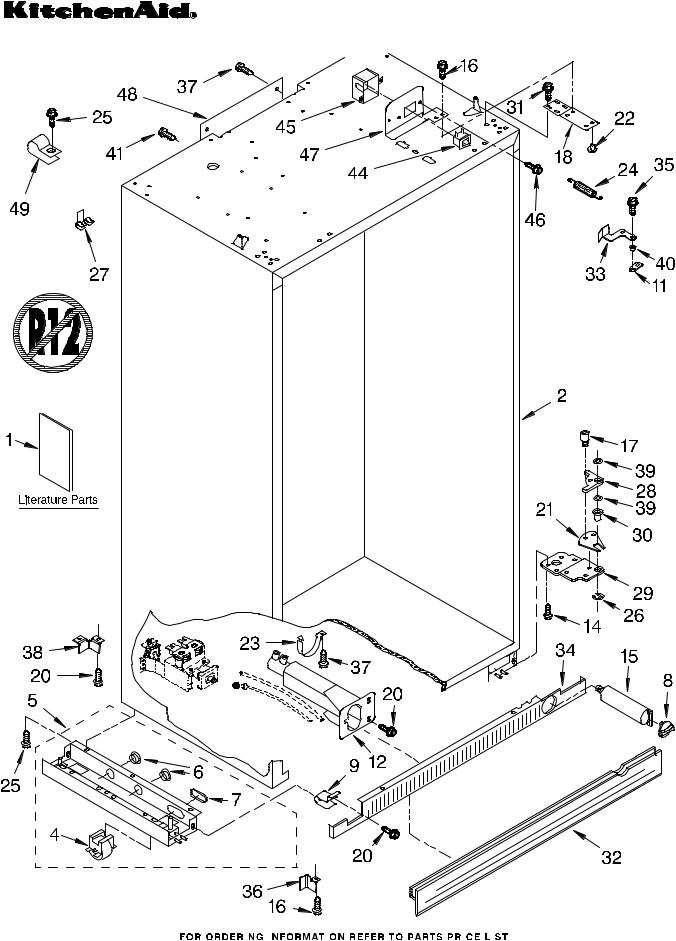 KitchenAid KSSS36FKX02 Parts List