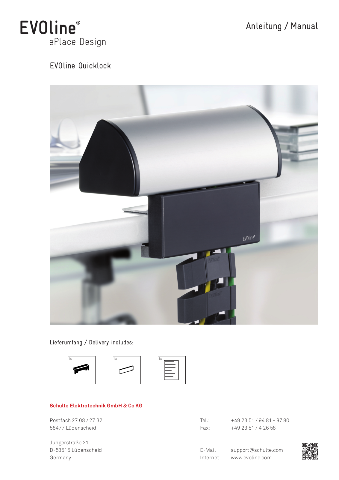EVOline Quicklock User guide