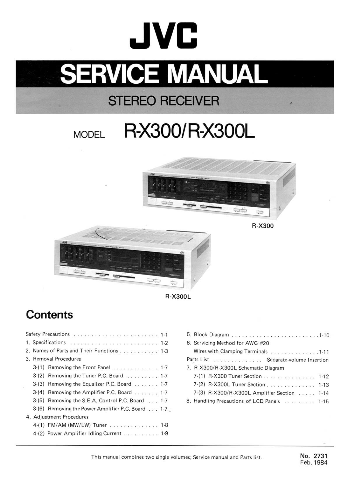 Jvc RX-300-L Service Manual