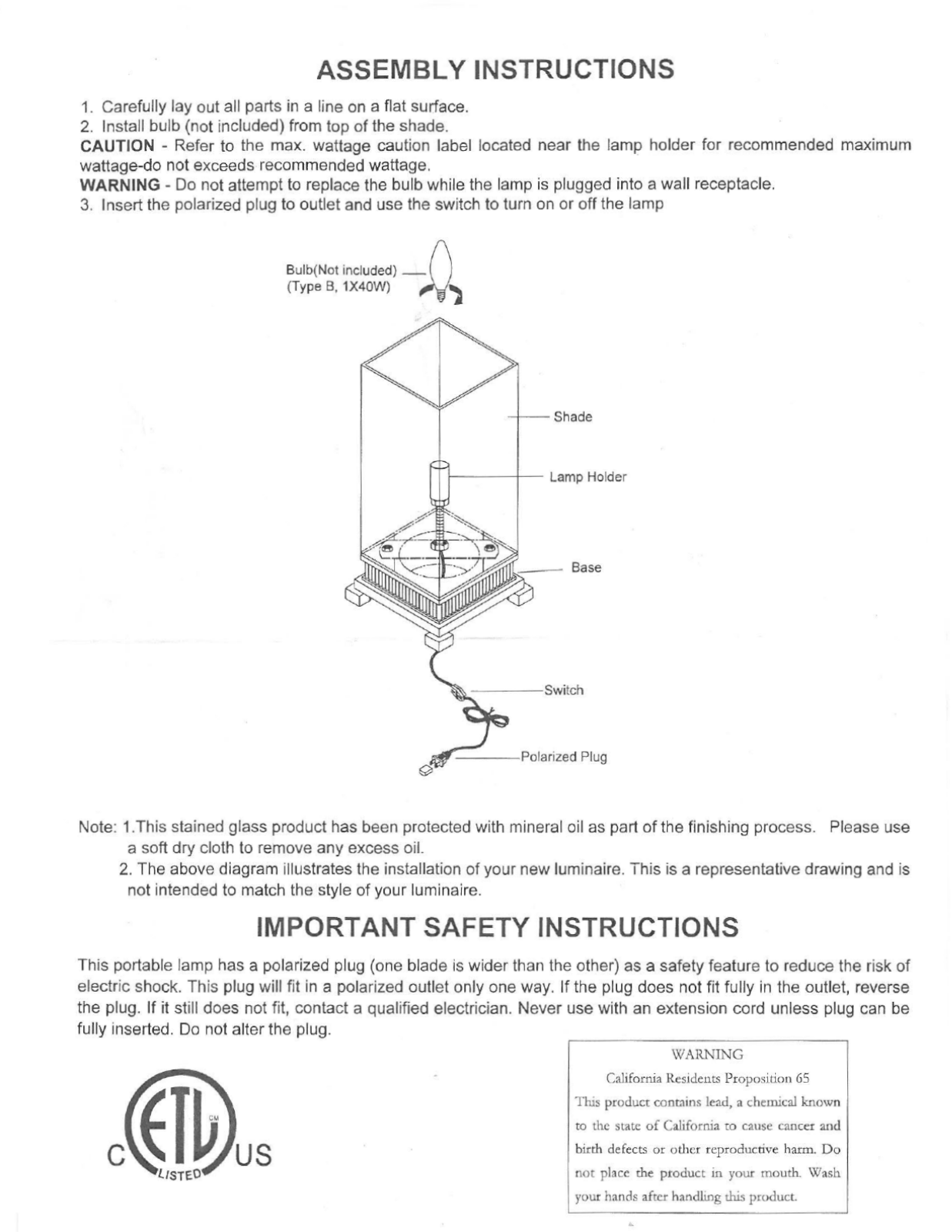 Fleur De Lis Living FDLV3075 Installation & Assembly - ManualMachine.com