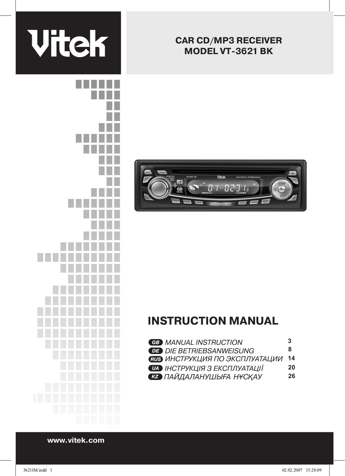 Vitek VT-3621 User Manual