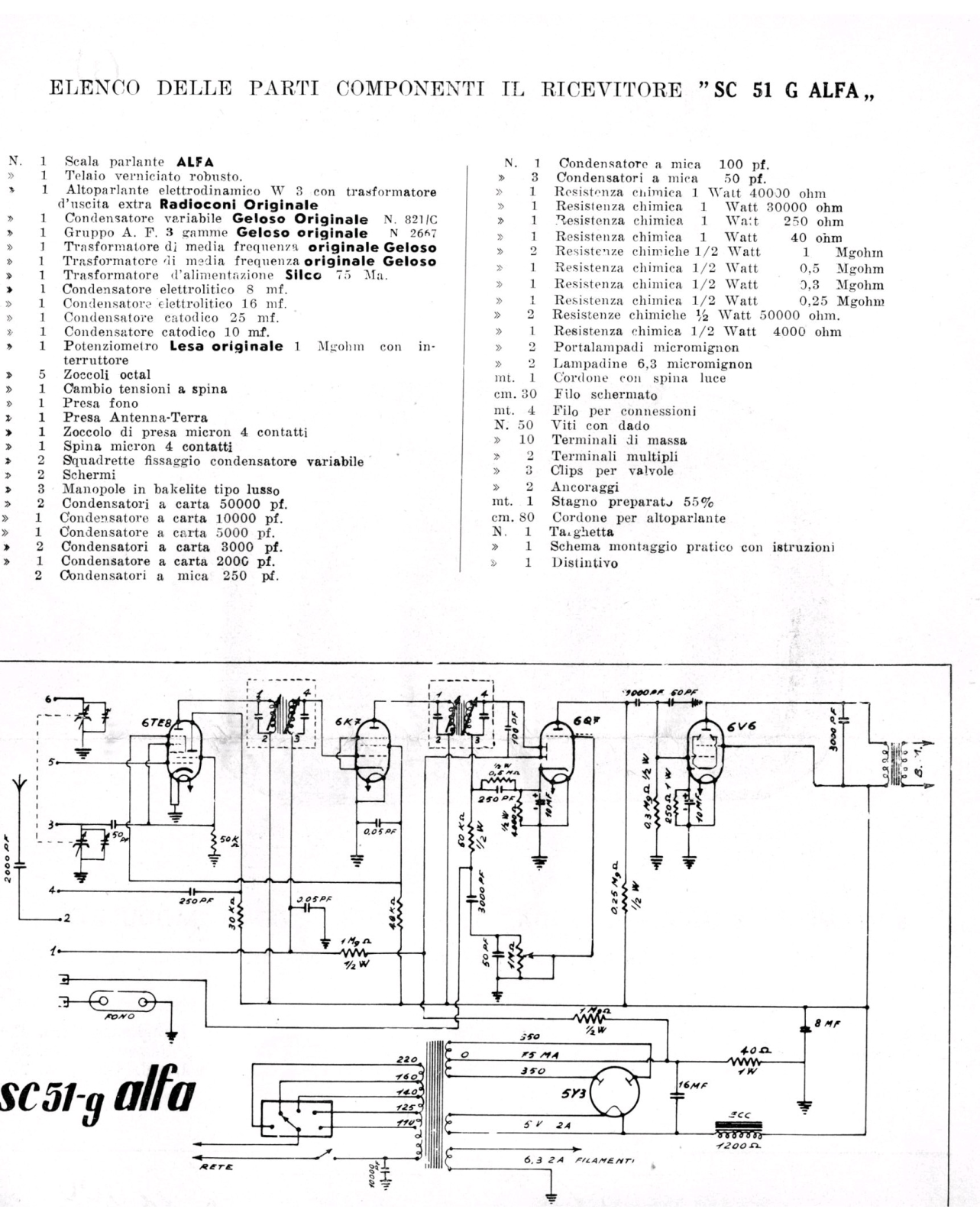 Alfa Radio sc0051 schematic