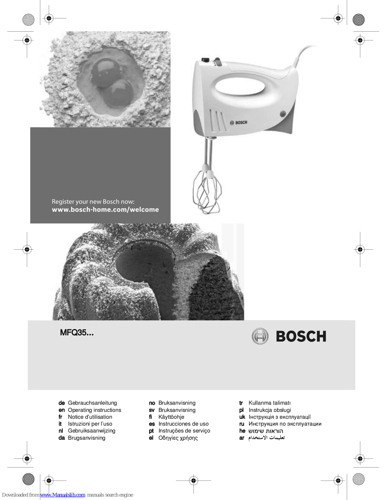 Bosch MFQ35 series Operating Instruction