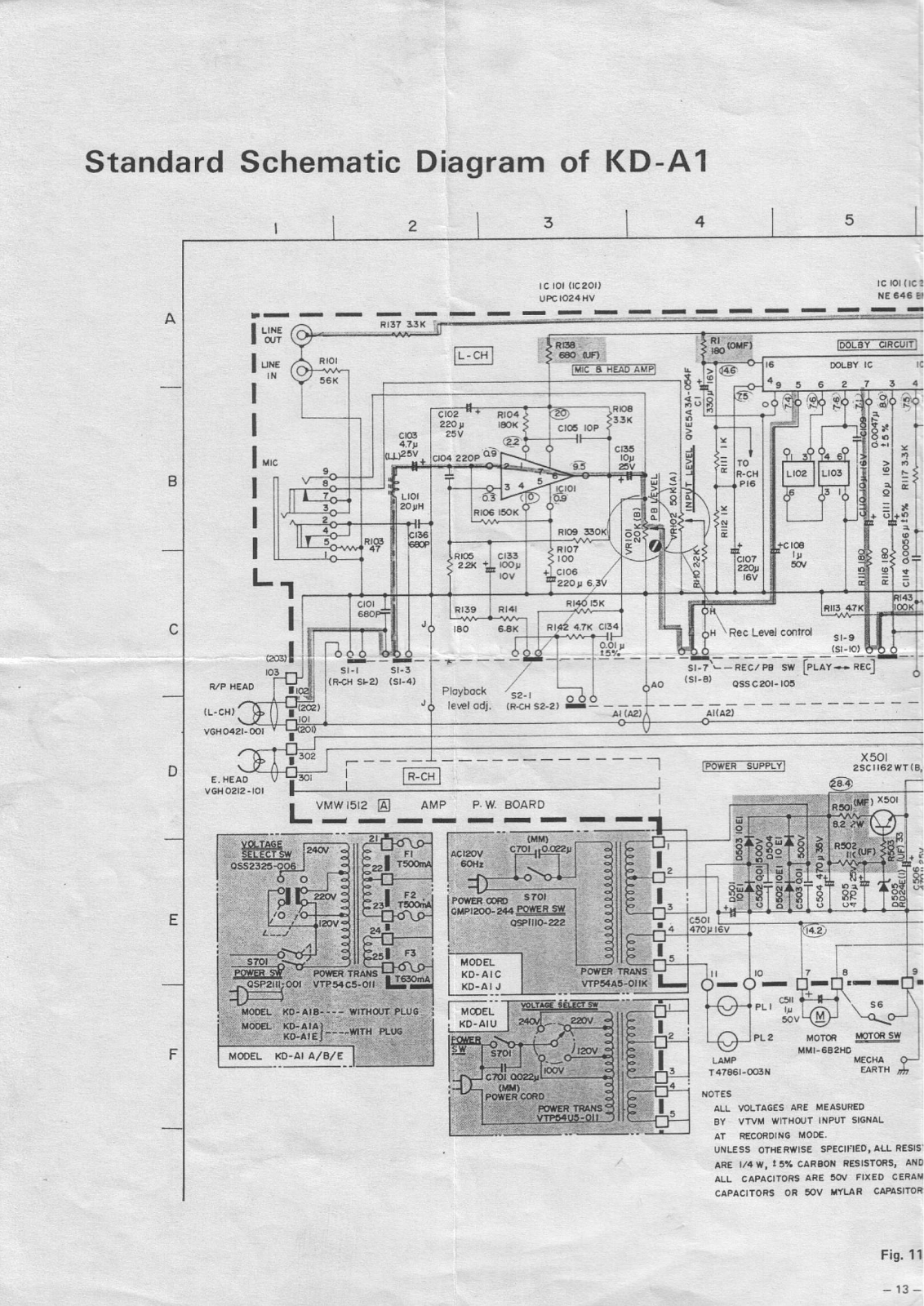 JVC KDA-1 Schematic