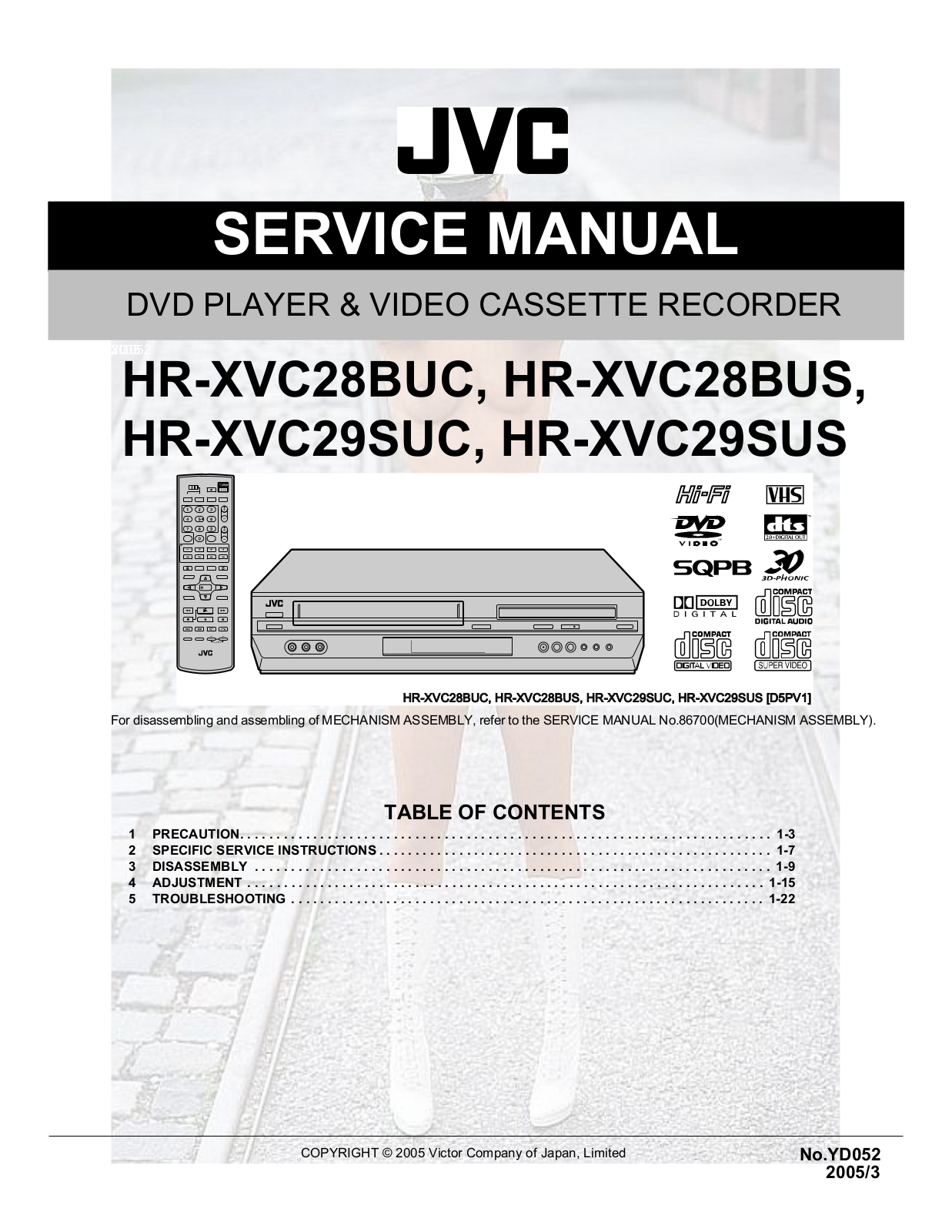 JVC HRXVC-28-BU, HRXVC-29-SU Service manual