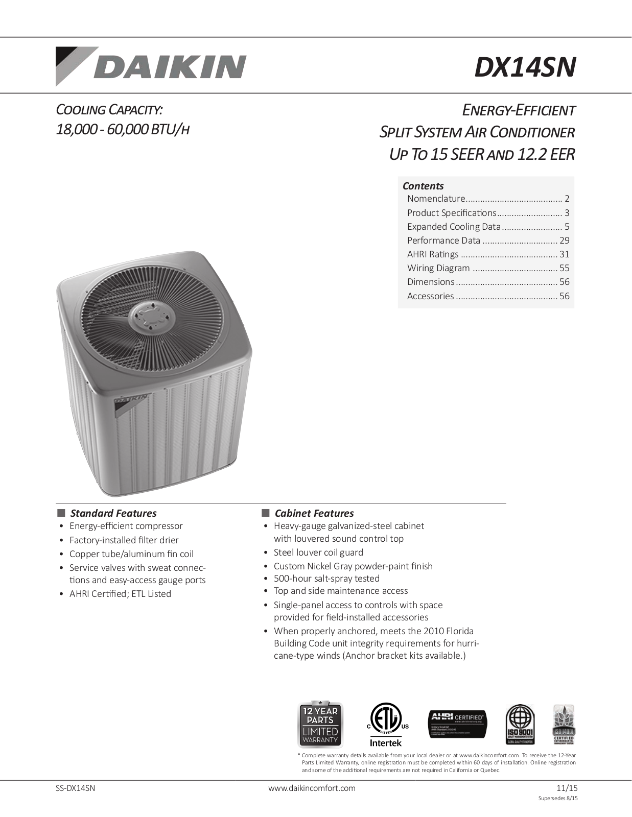 Goodman DX14SN0191A User Manual