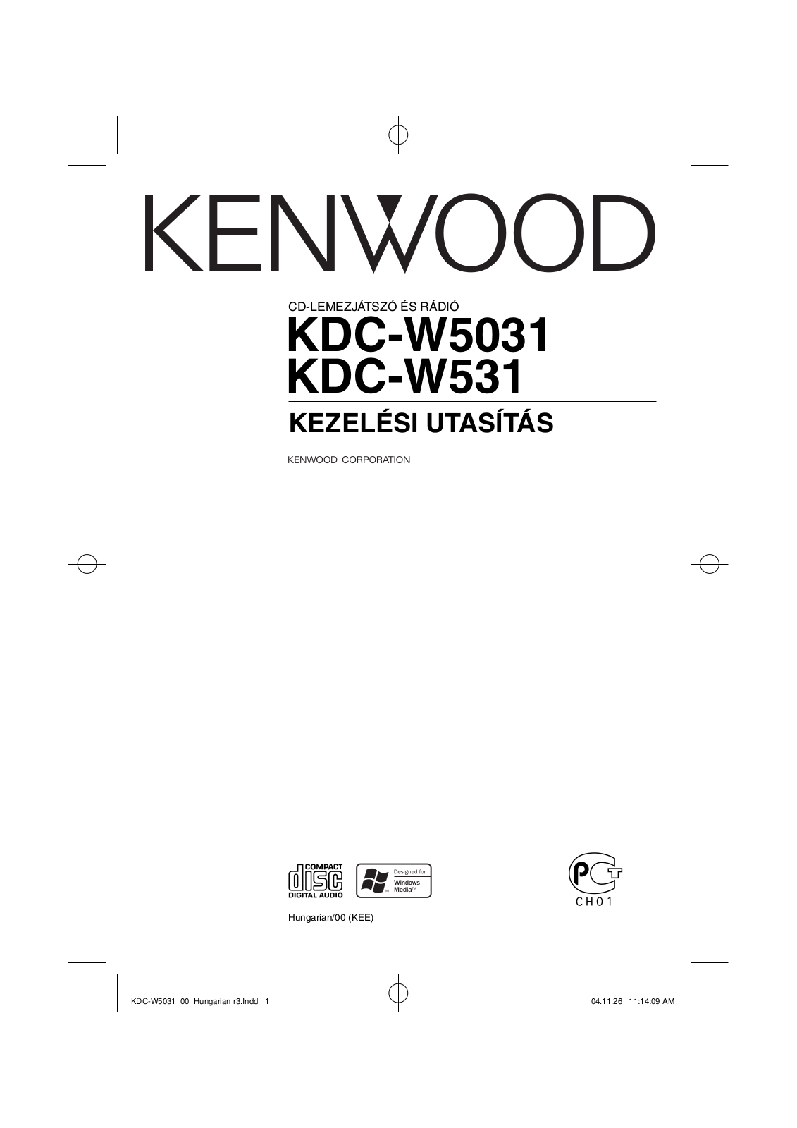 Kenwood KDC-W5031, KDC-W531 User Manual