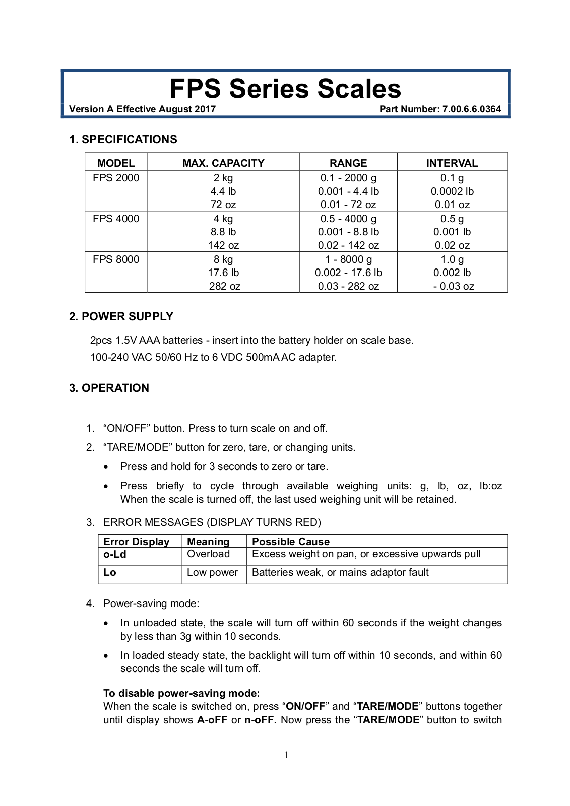 Cole-Parmer FPS 2000, FPS 8000, FPS 4000 Instruction Manual