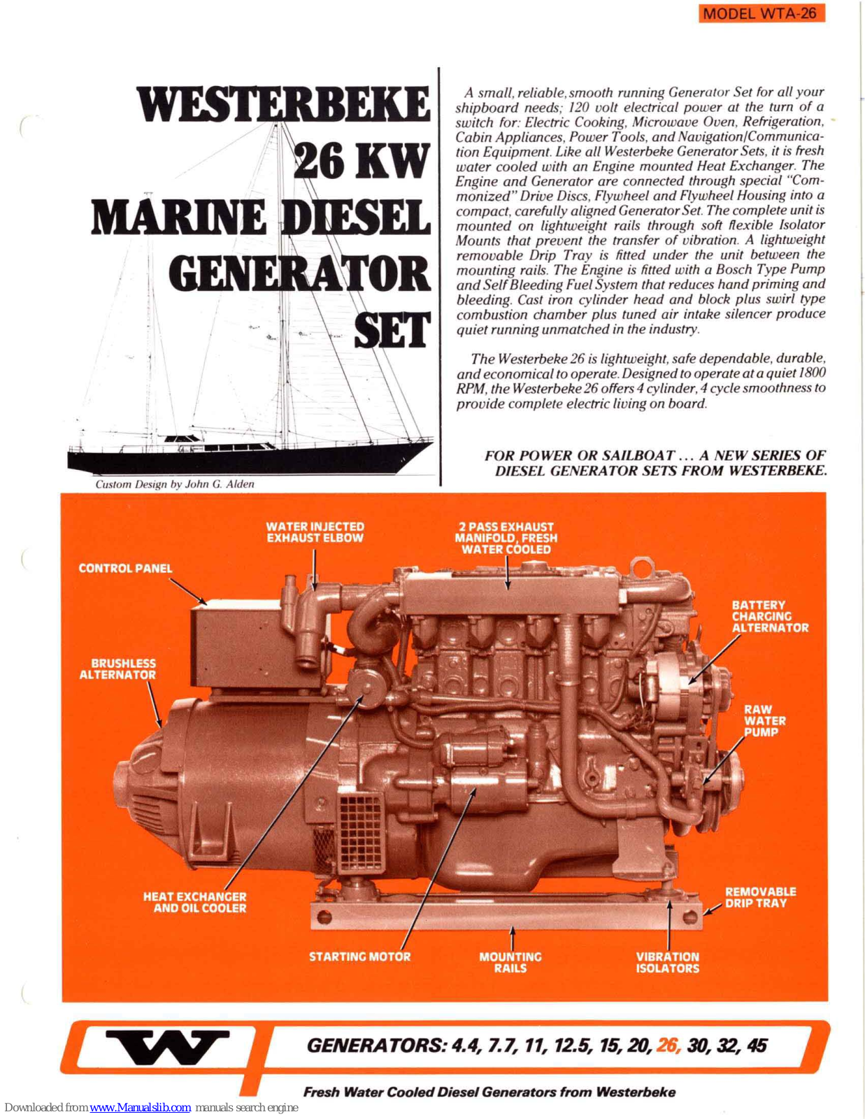 Westerbeke WTA-26-614, WTA-26-634, WTA-26-514, WTA-26-534 Specification - ManualMachine.com