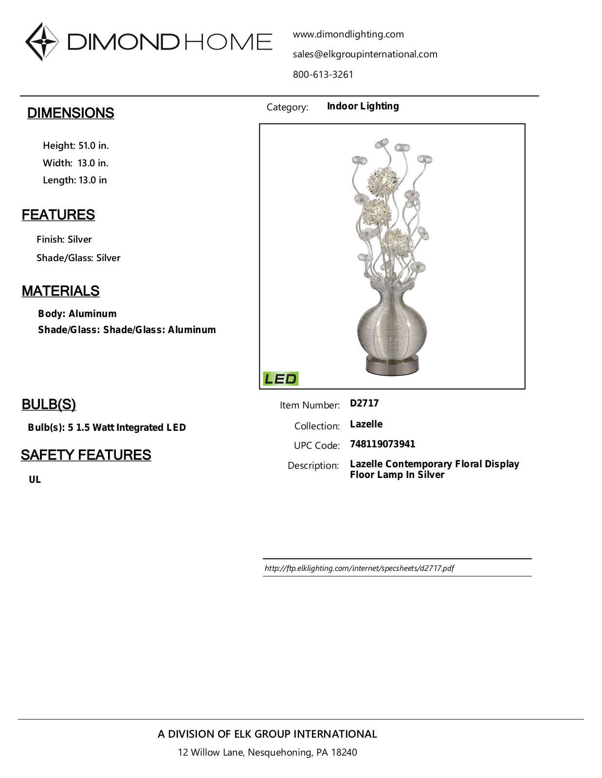 ELK Home D2717 User Manual