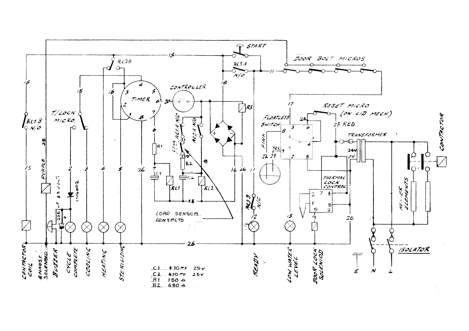 Rodwell WD461 Circuit diagram