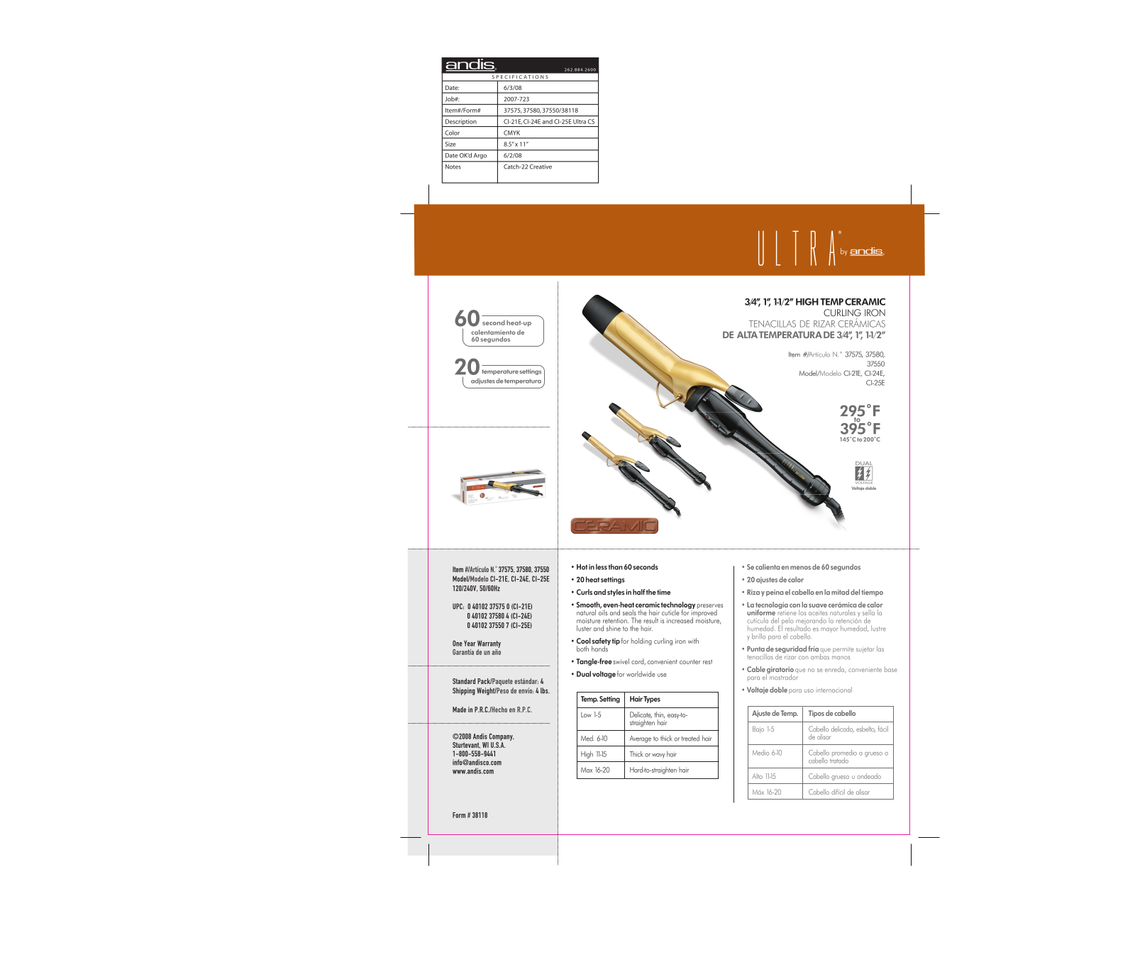 Andis Company CI-24E, CI-21E User Manual