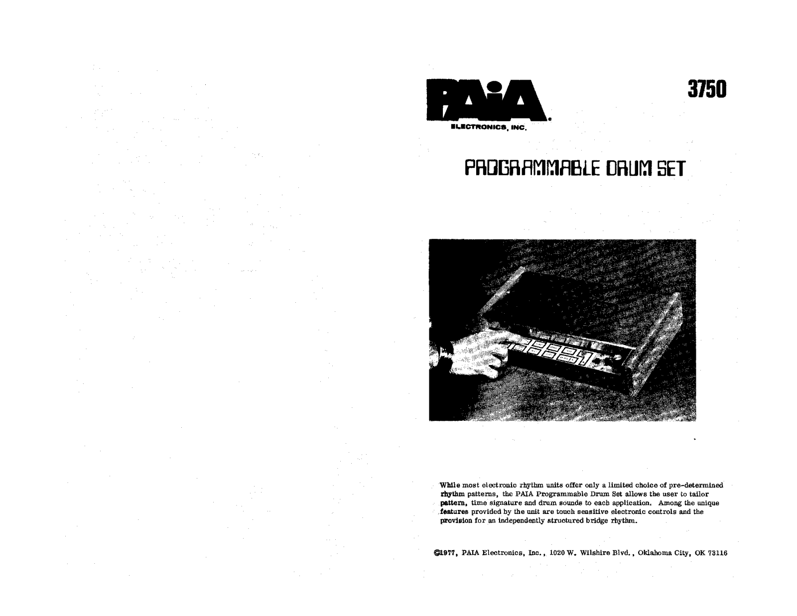 PAiA Electronics 3750 User's Manual