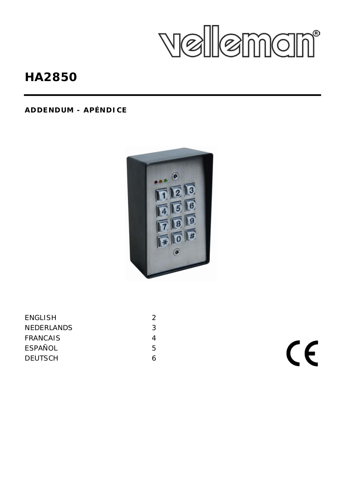 Velleman HAA2850 User Manual