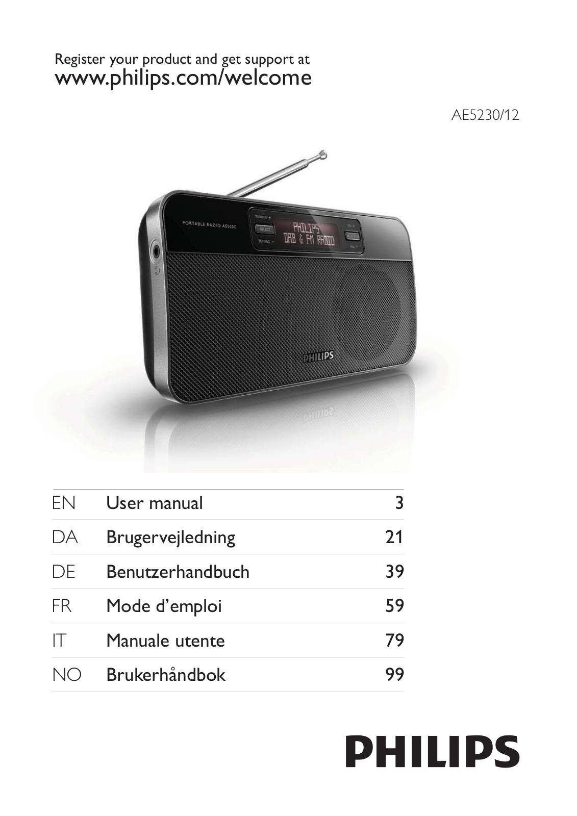 Philips AE5230-12 User Manual