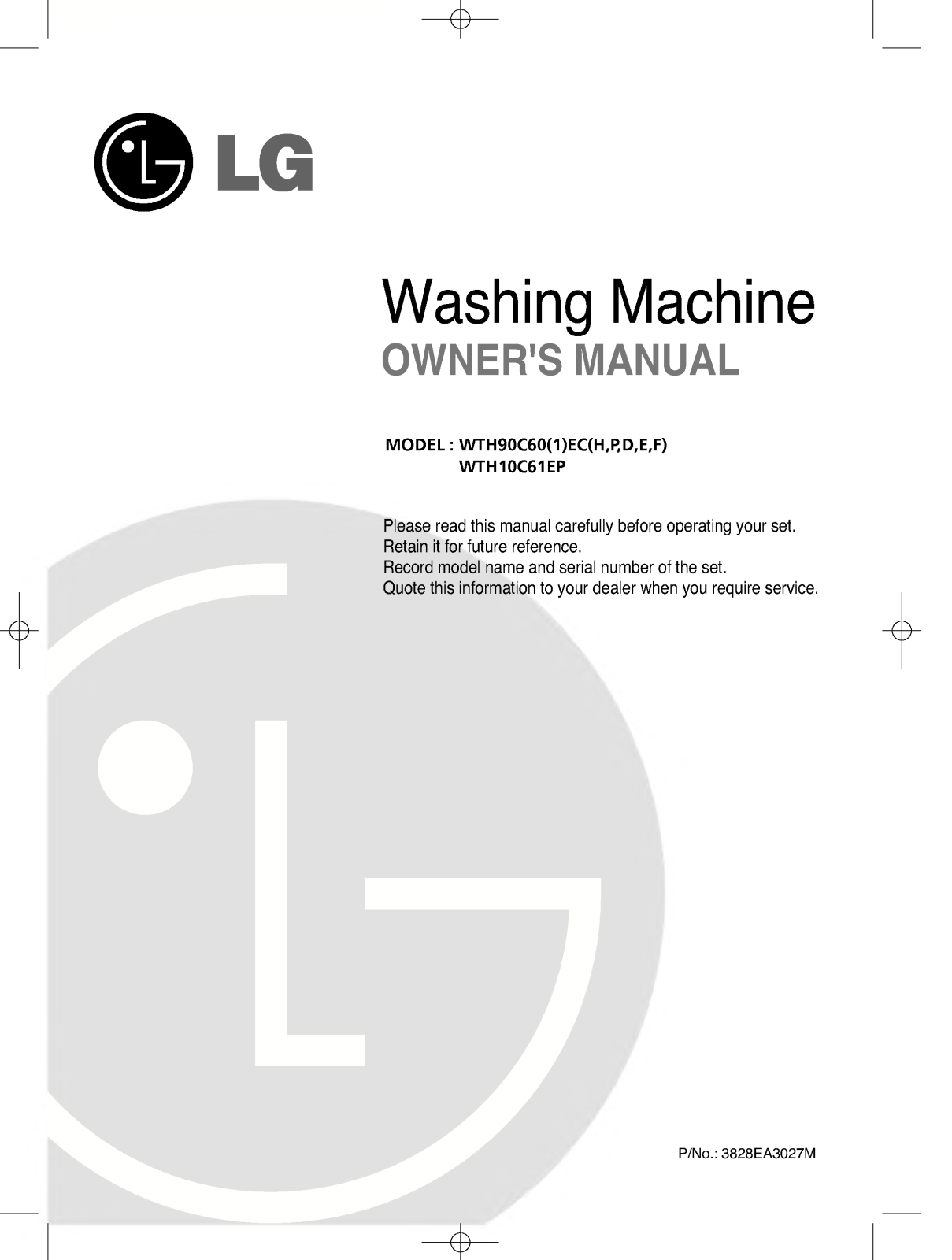LG WT-H755A User Manual
