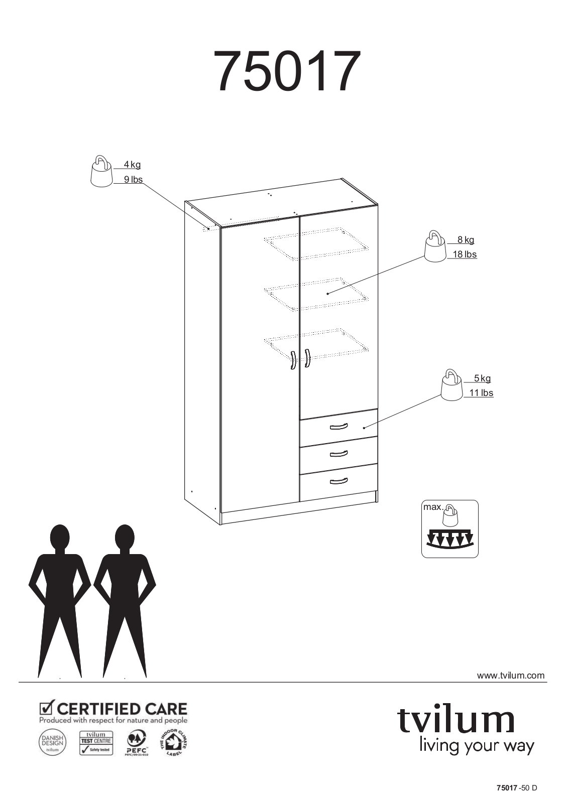 Tvilum 75017 User Manual