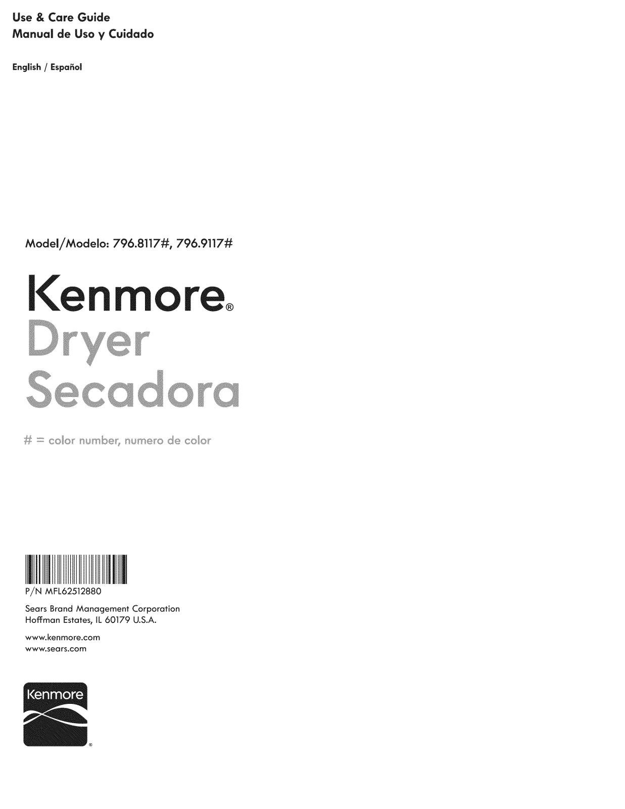 Kenmore 79681172210, 79691172210 Owner’s Manual