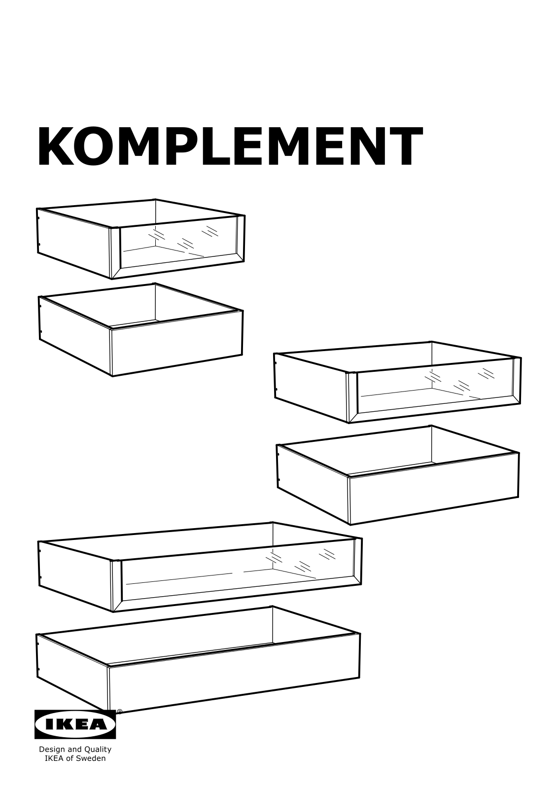 IKEA KOMPLEMENT Drawer with glass front, KOMPLEMENT Drawer User Manual