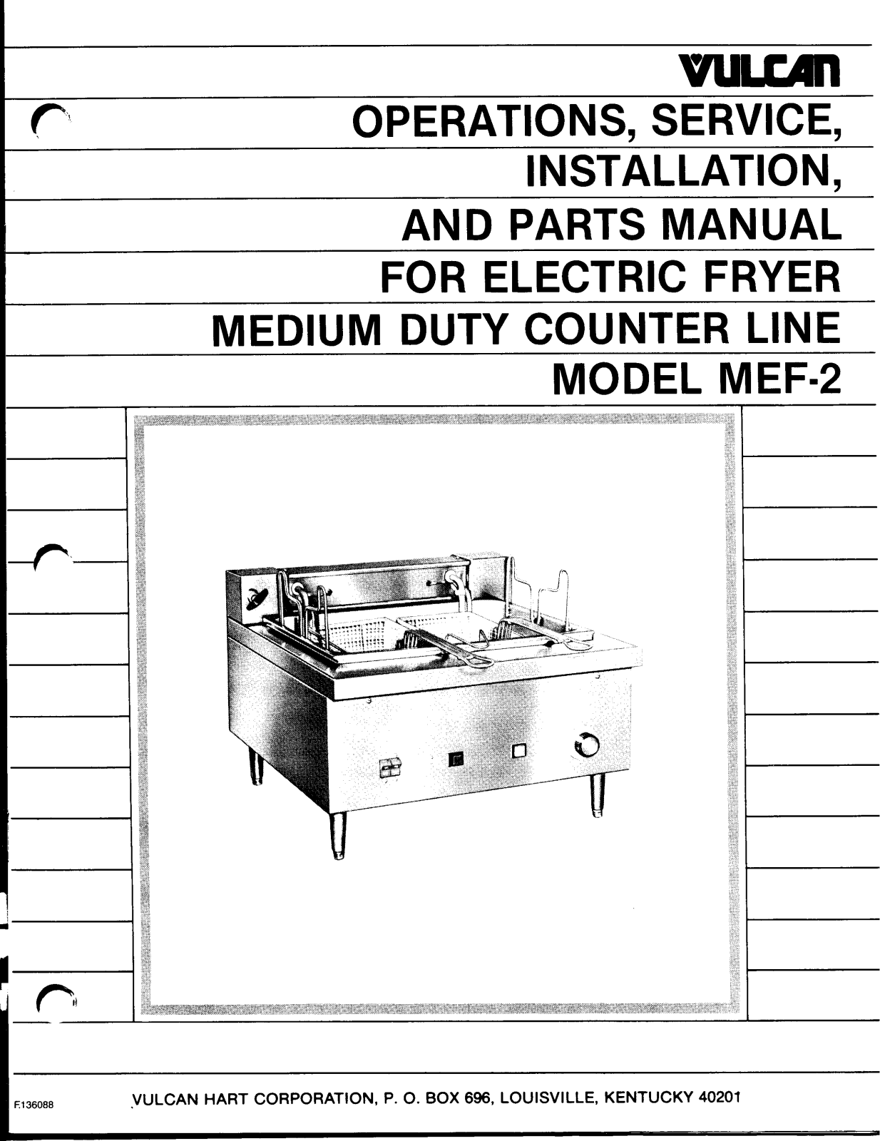 Vulcan MEF-2 Parts List