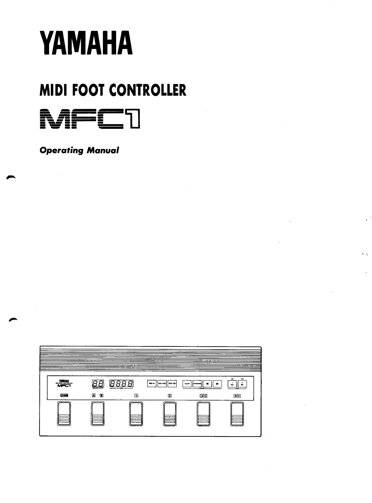 Yamaha Audio MFC1 User Manual