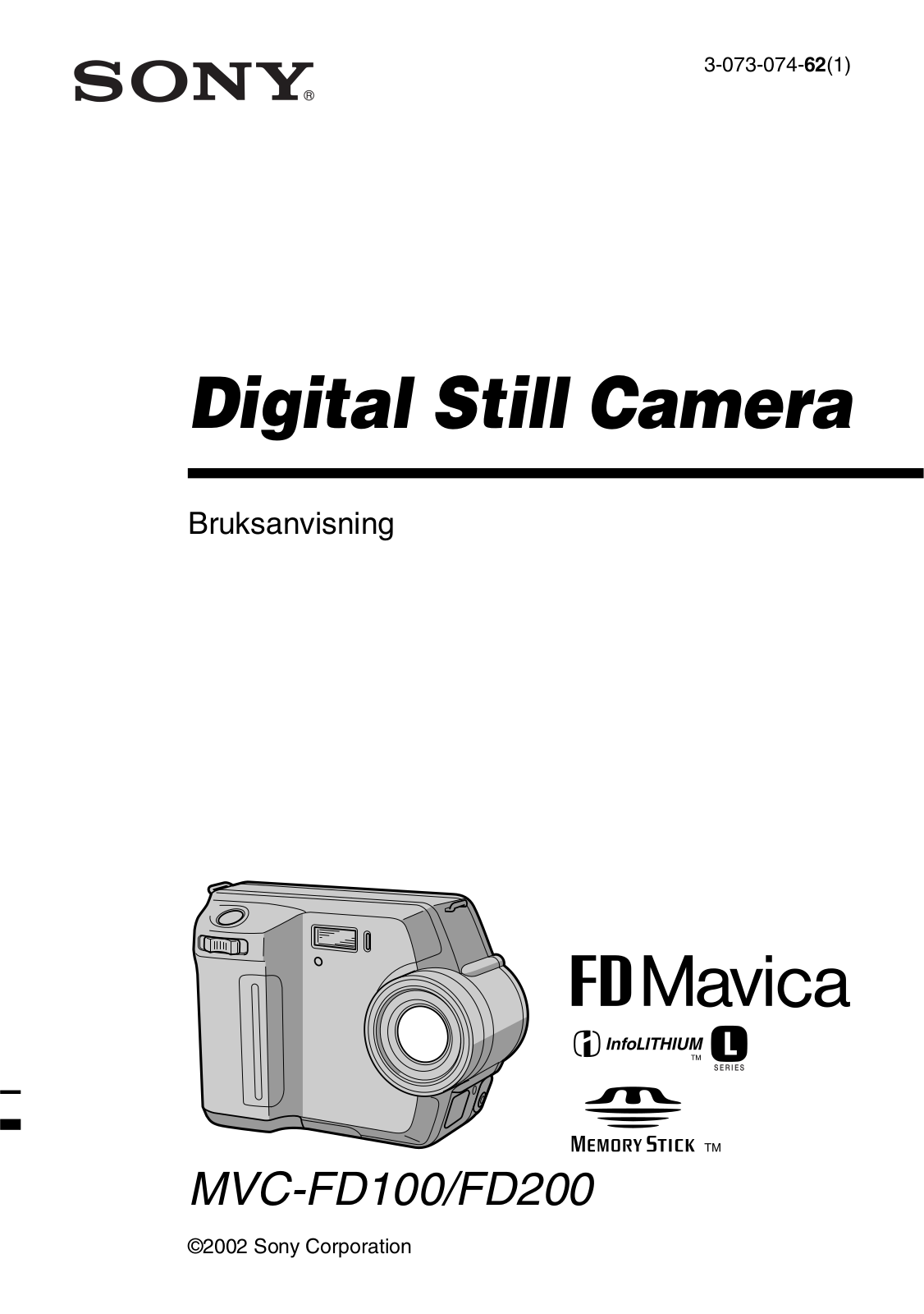 Sony MVCFD200 User Manual