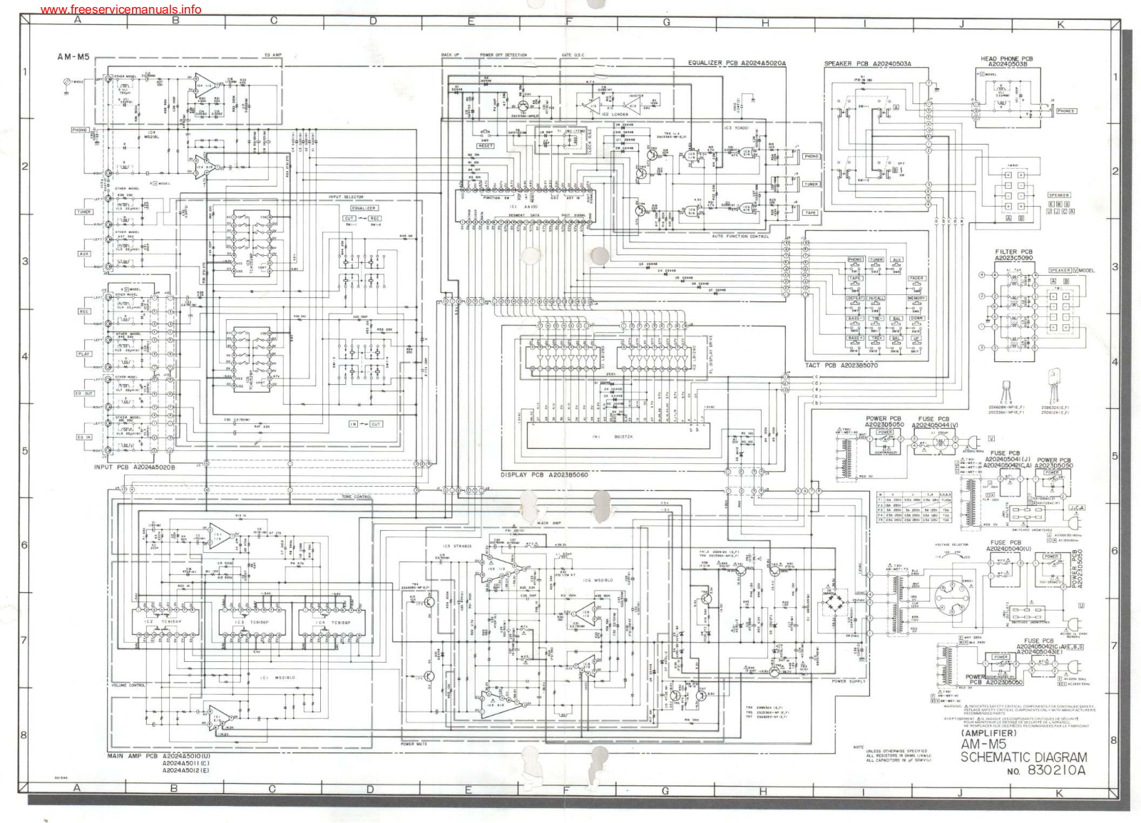 Akai AM-M5 Schematic