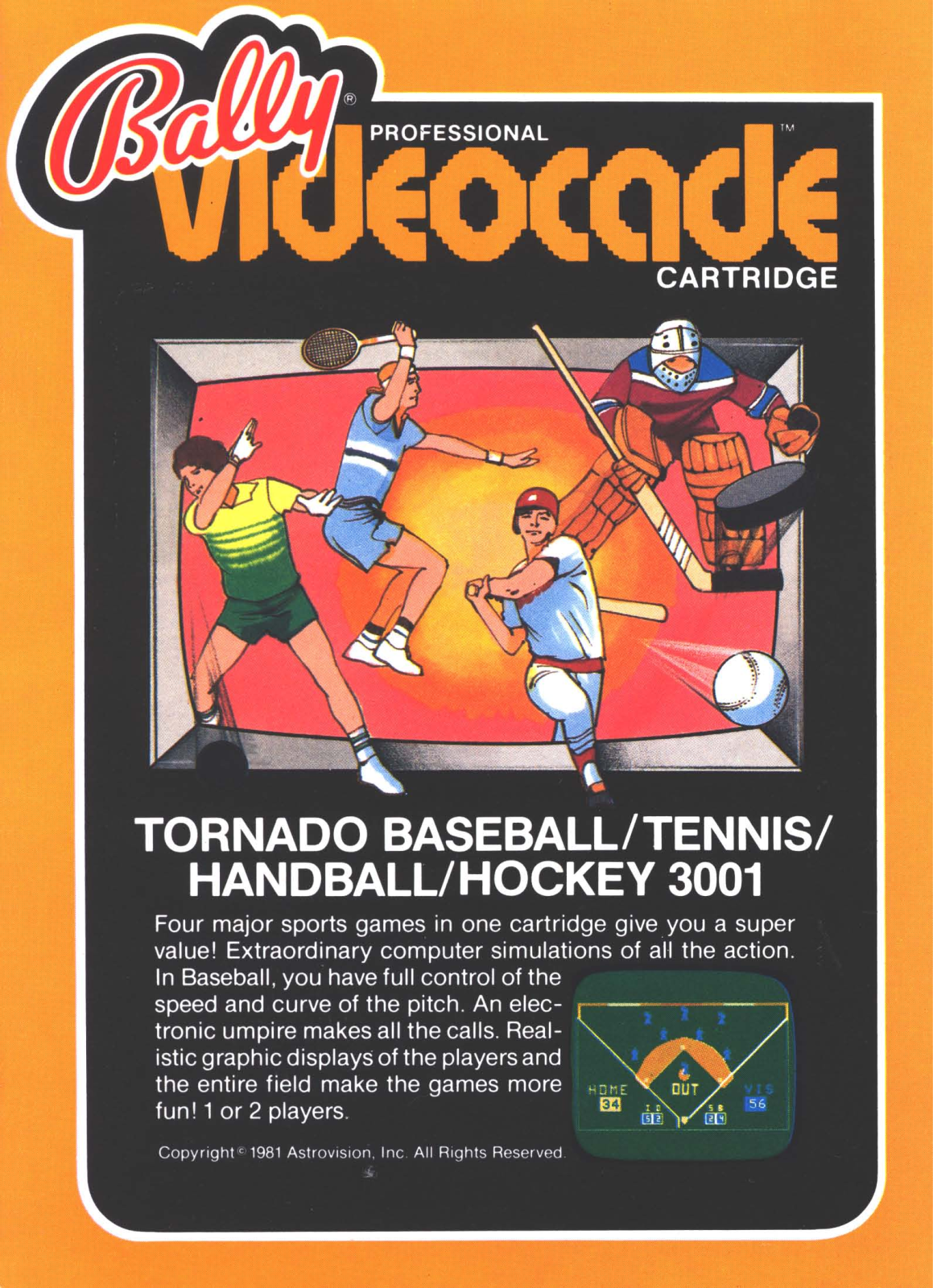 Astrovision Tornado Baseball   Tennis   Hockey   Handball User guide