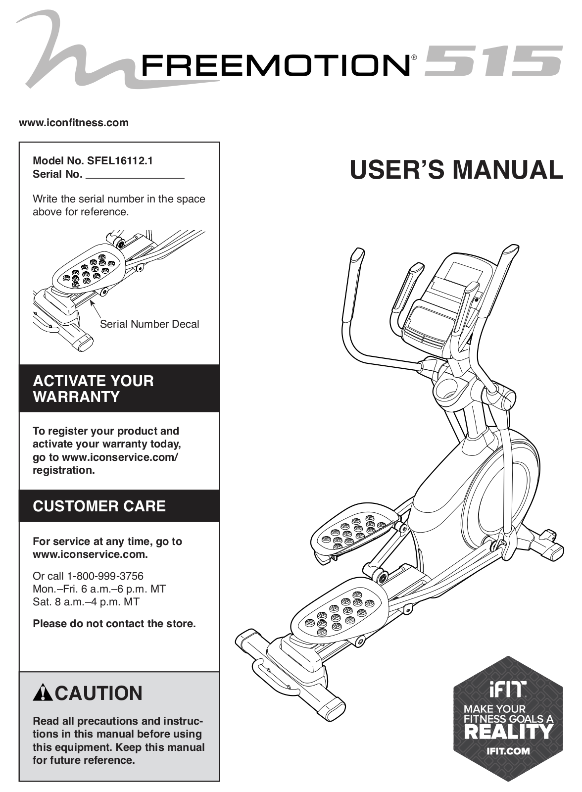 iFIT FREEMOTION 515 User guide - ManualMachine.com