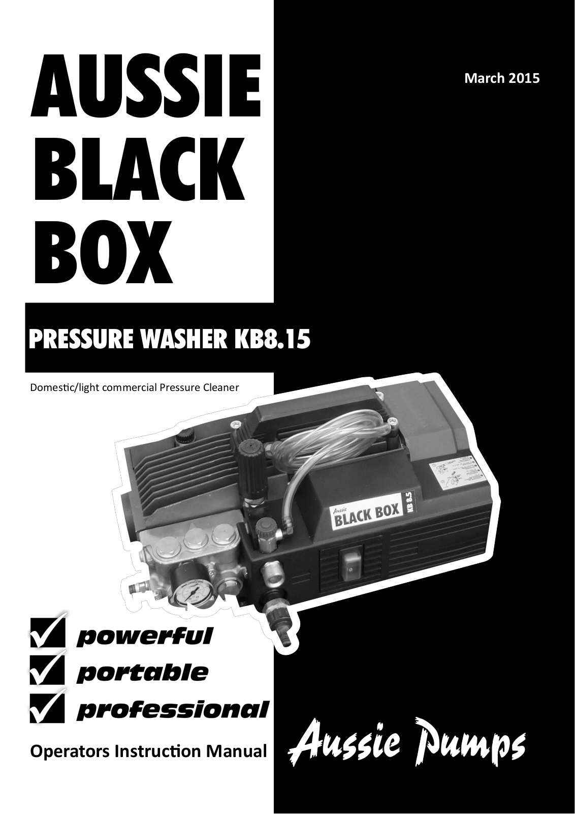 Aussie Black Box KB8.15 Operator's Instruction Manual