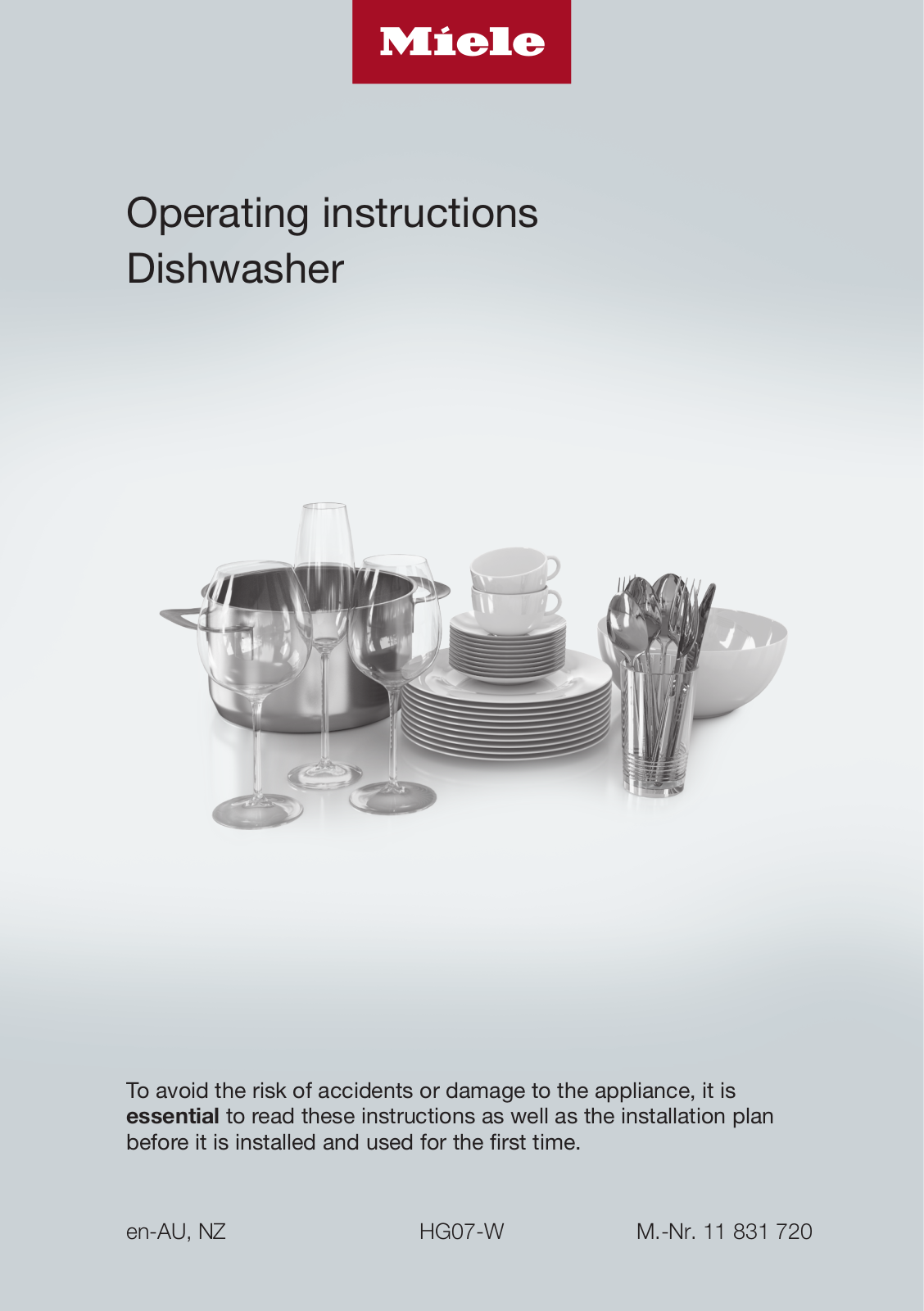 Miele G 7314, G 7319 Operating instructions