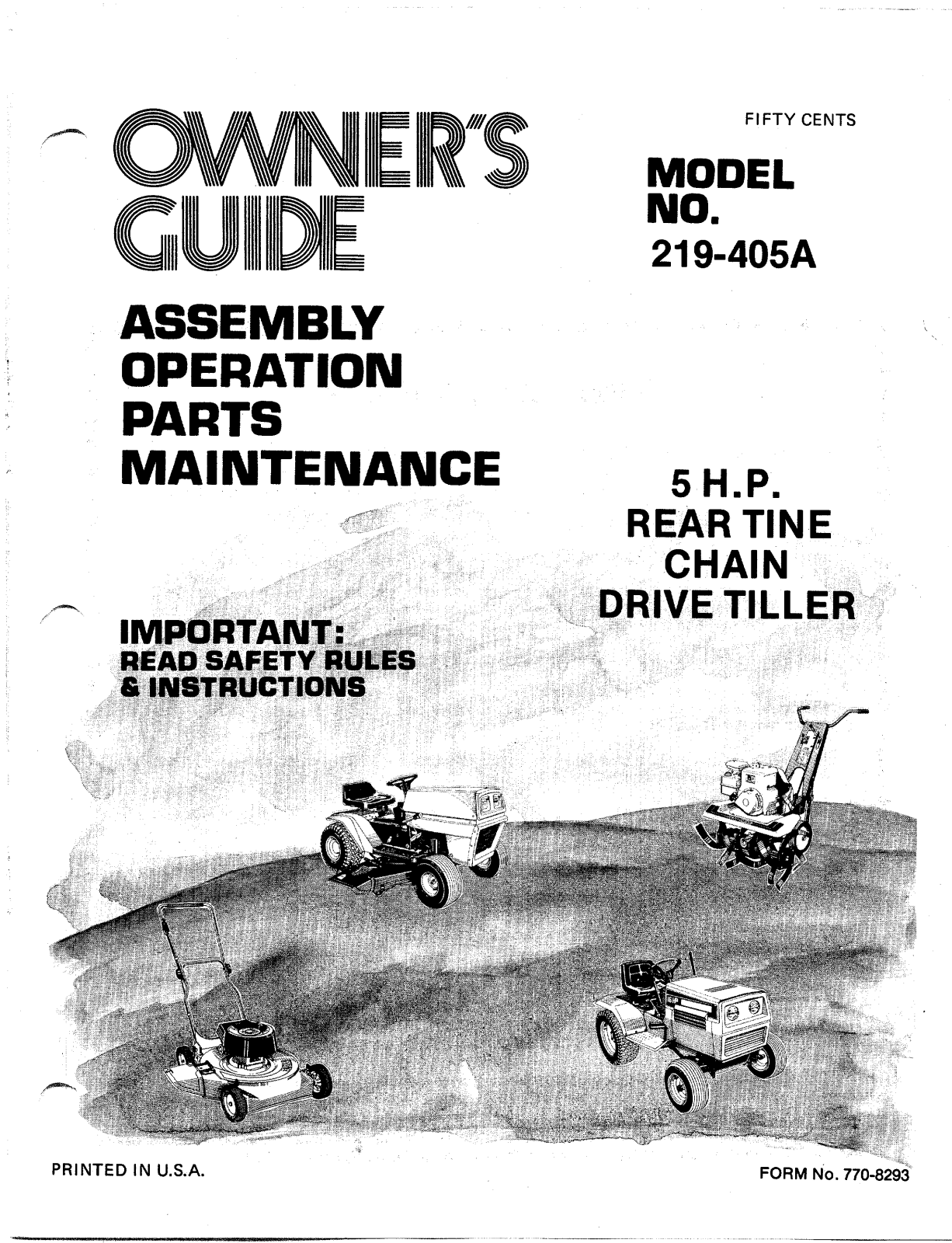 yard-man 3041A owners Manual