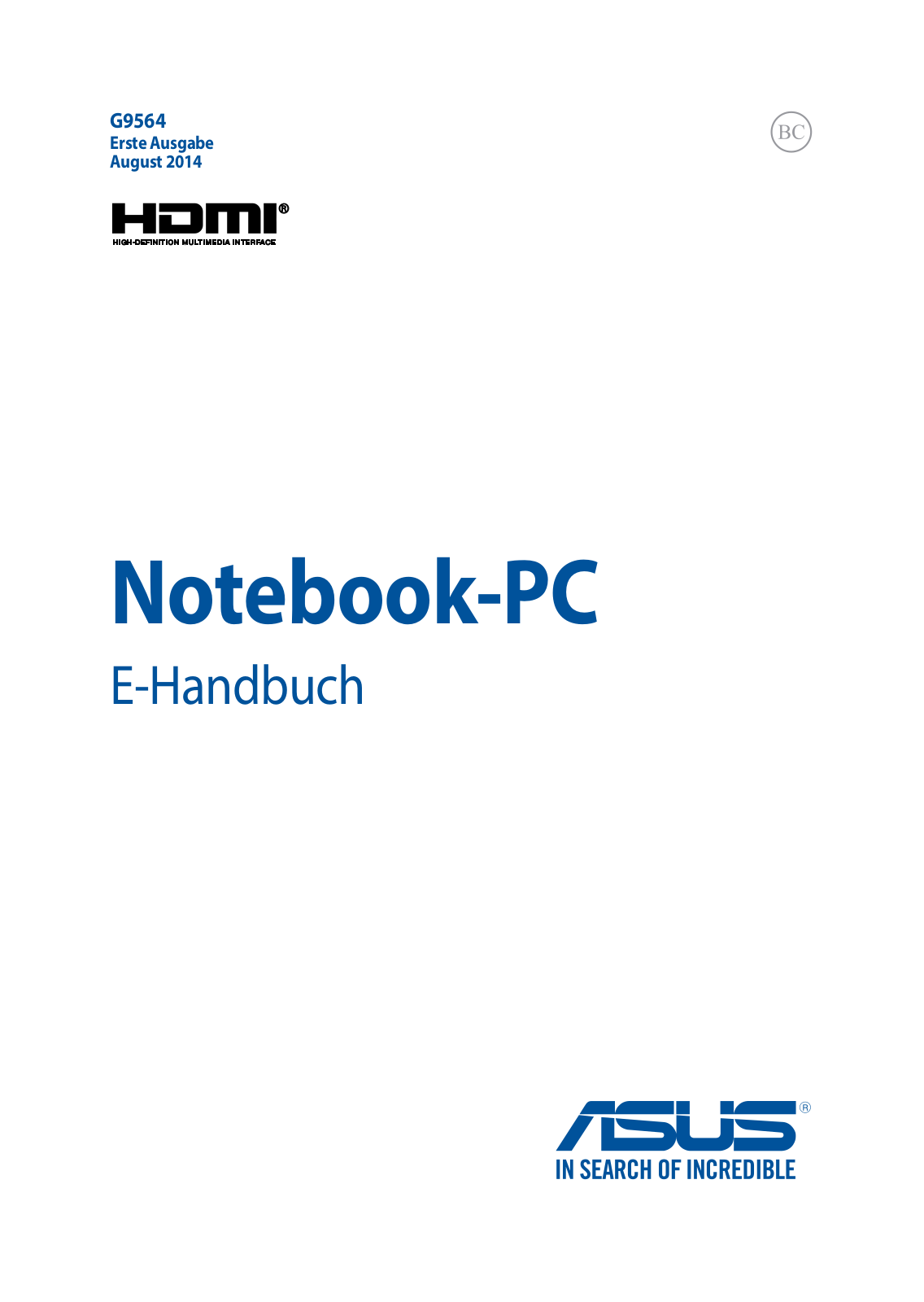 Asus G8564 User Manual